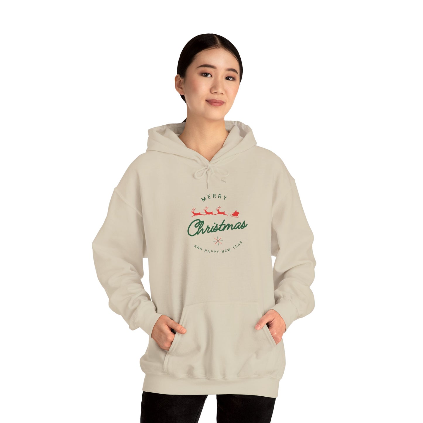 Merry Christmas Unisex Hoodie, Cozy Holiday Sweatshirt, Winter Wardrobe Essential, Gift for Him/Her, Festive Apparel