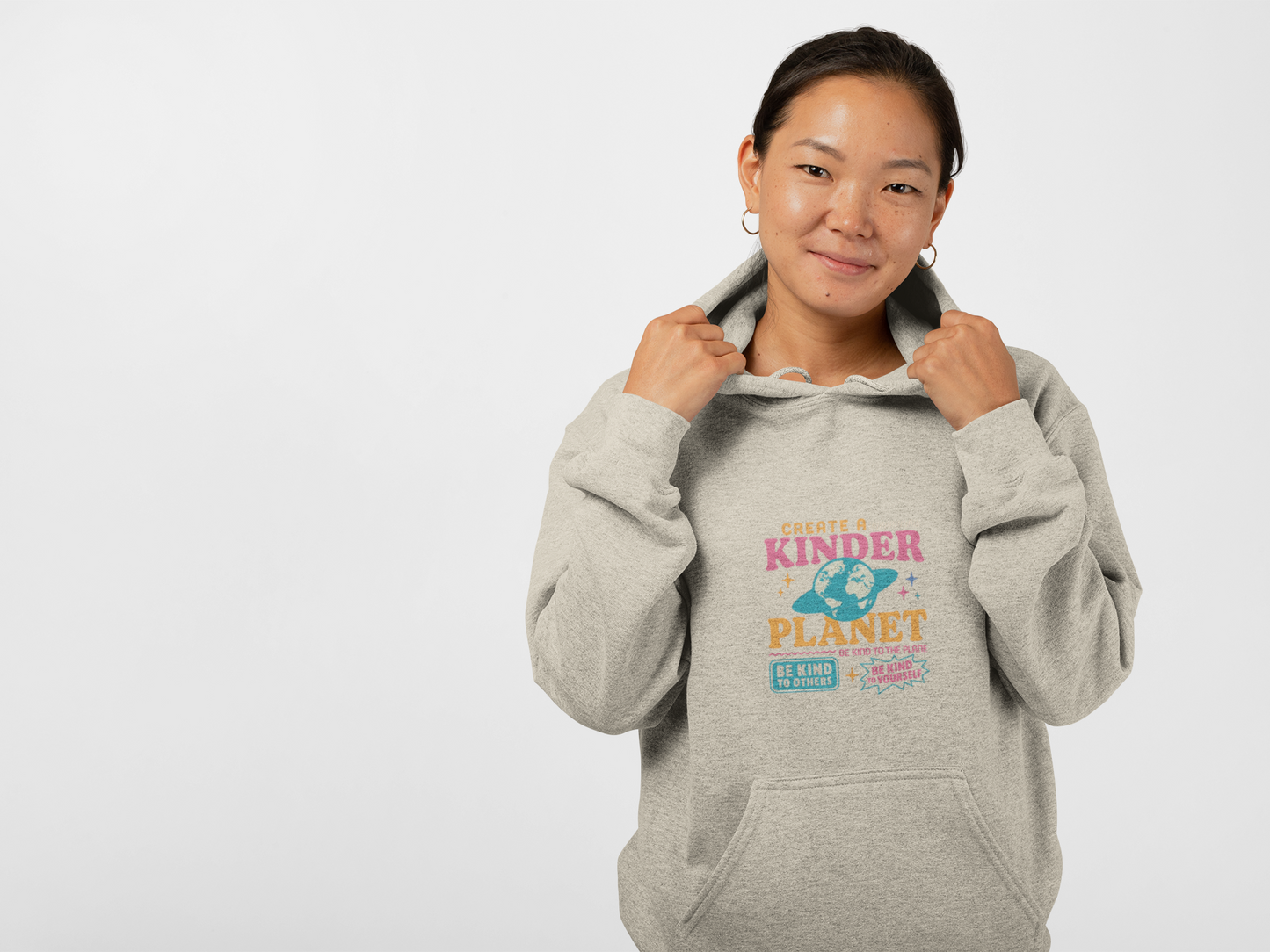 Eco-Friendly Hoodie for a Kinder Planet, Unisex Sweatshirt, Sustainable Apparel Gift, Earth Day Celebration, Cozy Everyday Wear