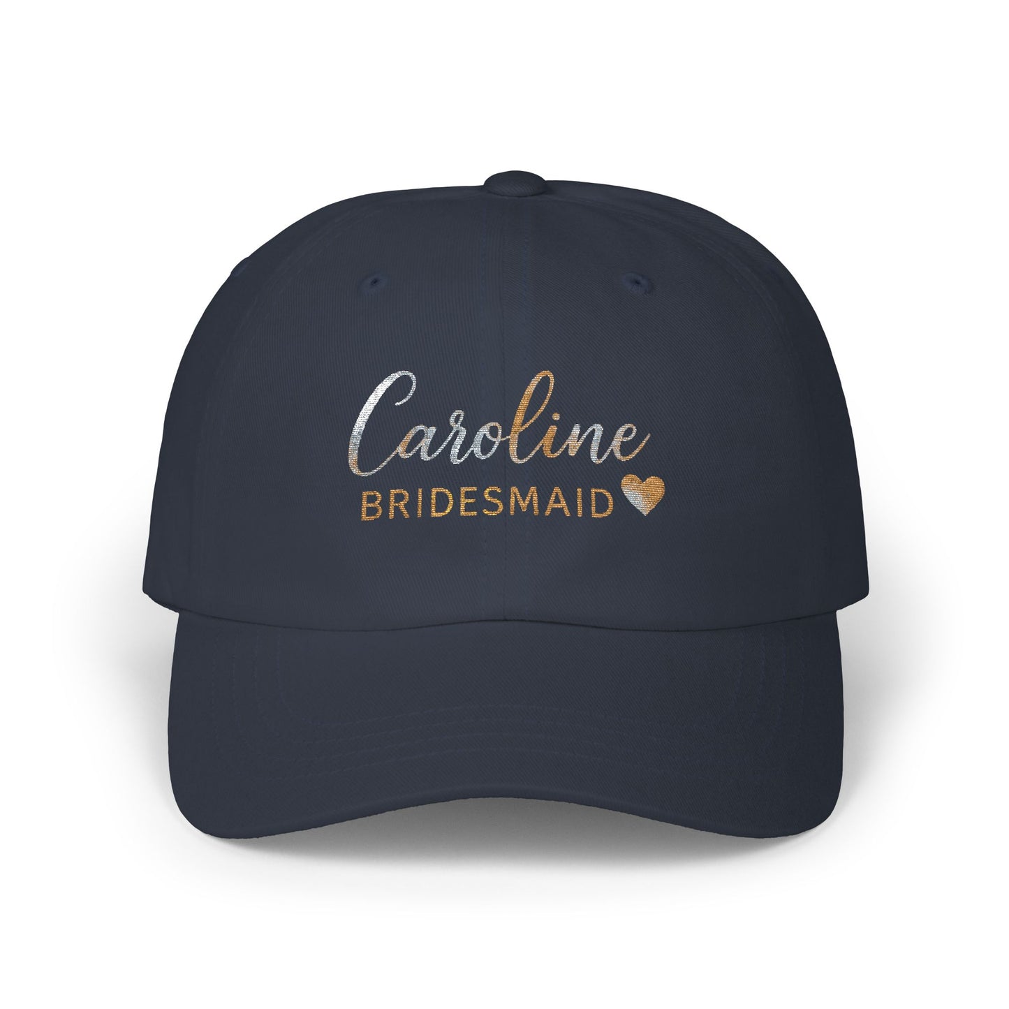 Classic Dad Cap with Custom Bridesmaid Design, Casual Headwear, Gift for Weddings, Bride, Bridal Party Favors, Everyday Style