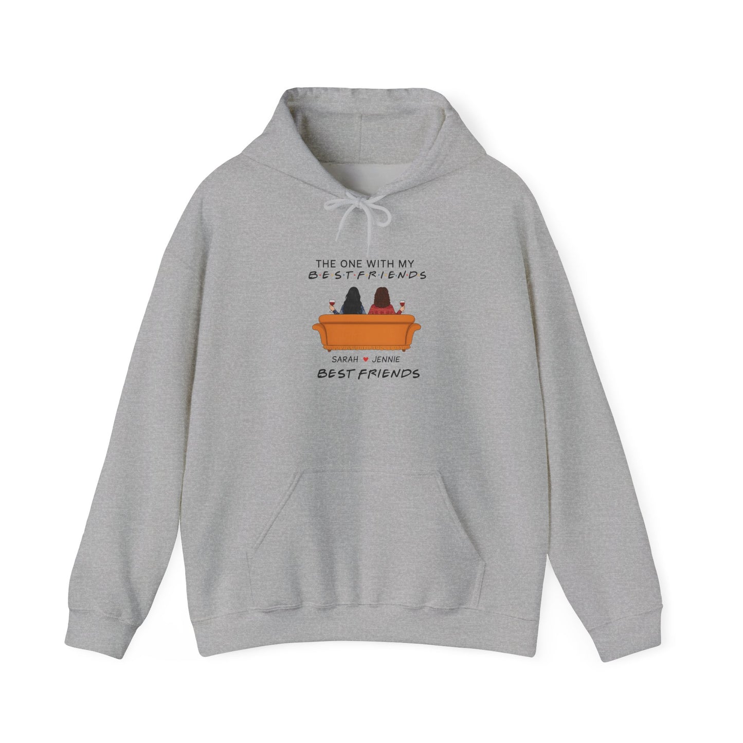 Best Friends Hooded Sweatshirt - Cozy Gift for Friends, Birthday Gift, Friendship Hoodie, Casual Wear, Relaxing Sweatshirt