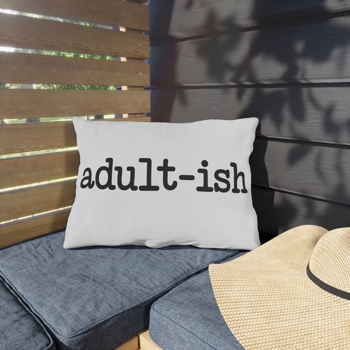 Outdoor Pillows: Adult-ish Throw Pillow, Patio Cushion, Fun Home Decor, Gift for Adults, Cozy Outdoor Living