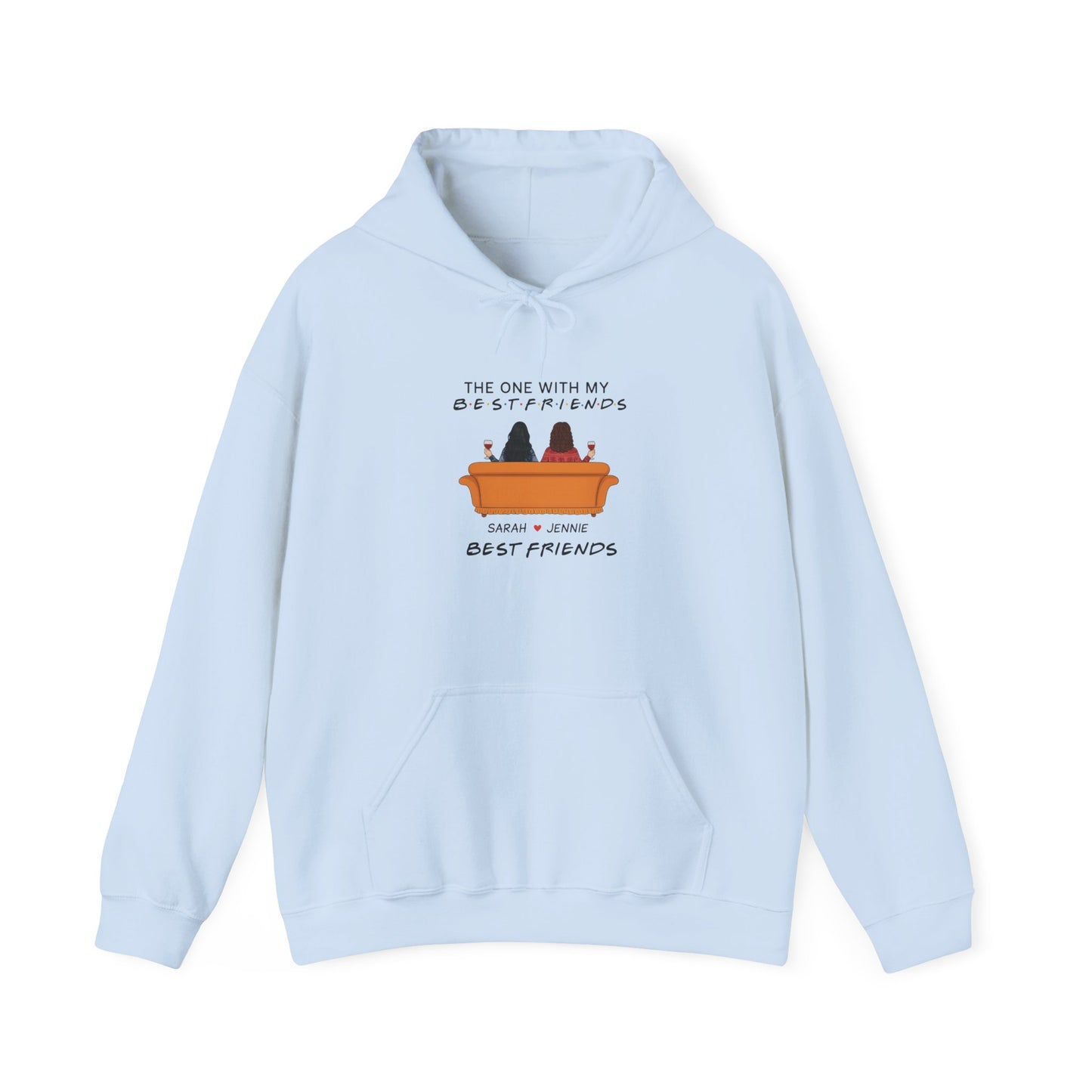 Best Friends Hooded Sweatshirt - Cozy Gift for Friends, Birthday Gift, Friendship Hoodie, Casual Wear, Relaxing Sweatshirt