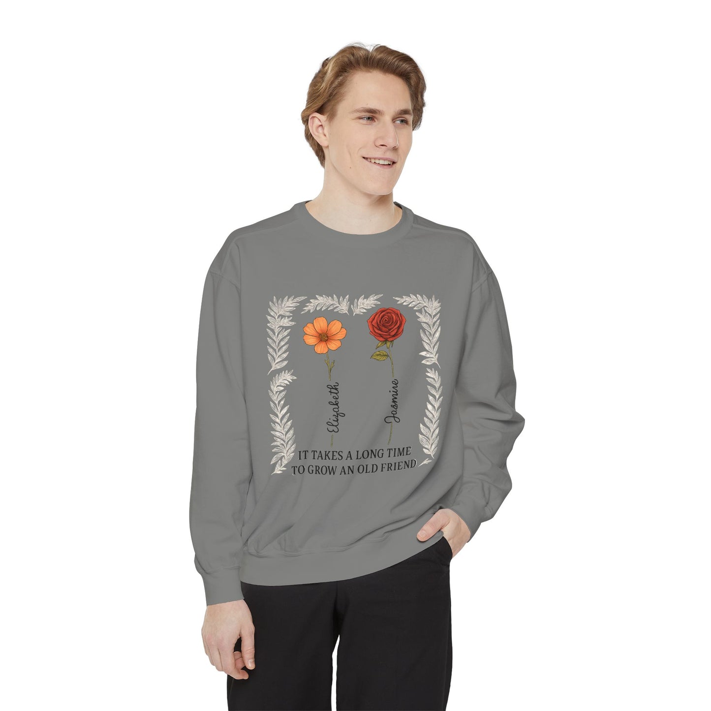 Friendship Sweatshirt - Cozy Gift, Unisex Apparel, Vintage Style, Floral Design, Perfect for Birthdays, Friendship Day