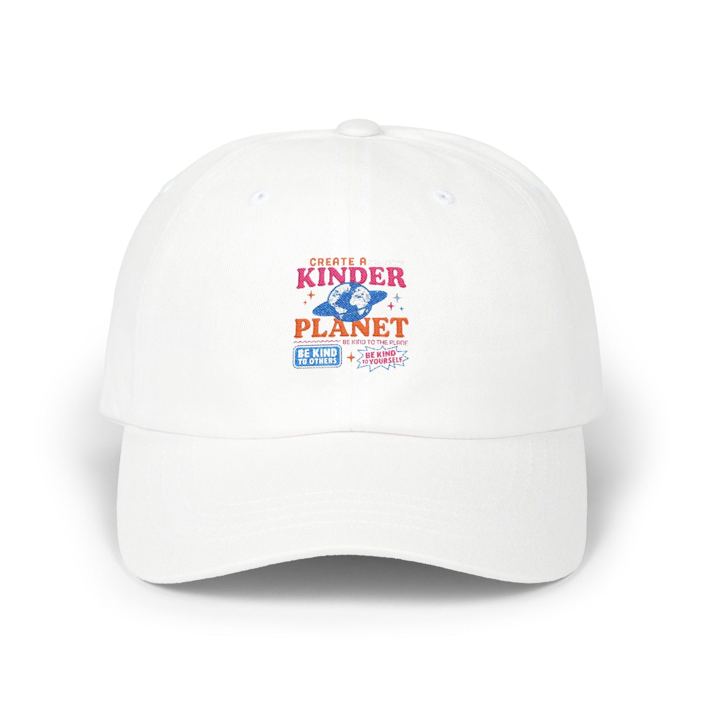 Kindness Quote Dad Cap | Classic White Baseball Hat for Outdoors, Gifts for Dad, Eco-Friendly Apparel, Great for Summer