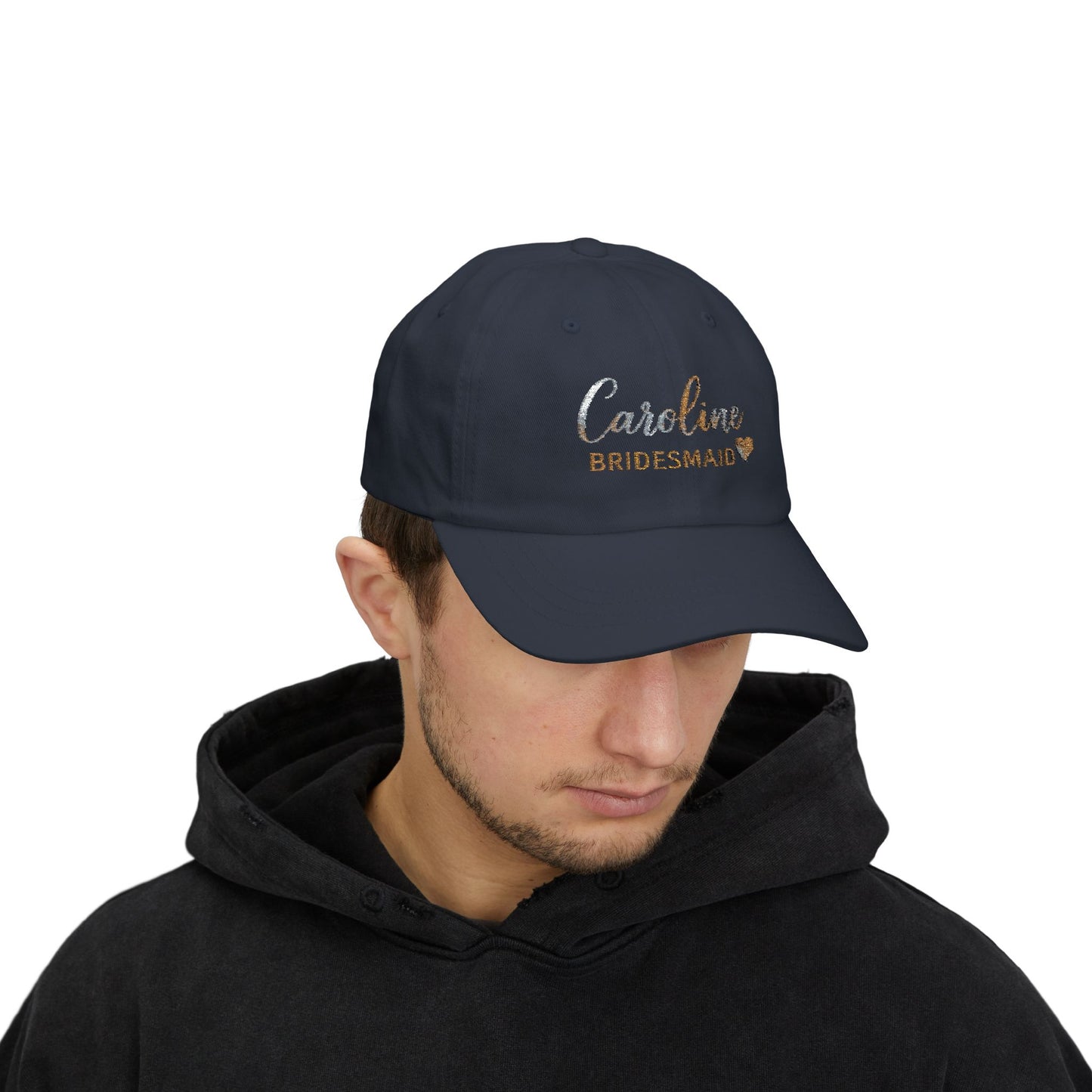 Classic Dad Cap with Custom Bridesmaid Design, Casual Headwear, Gift for Weddings, Bride, Bridal Party Favors, Everyday Style