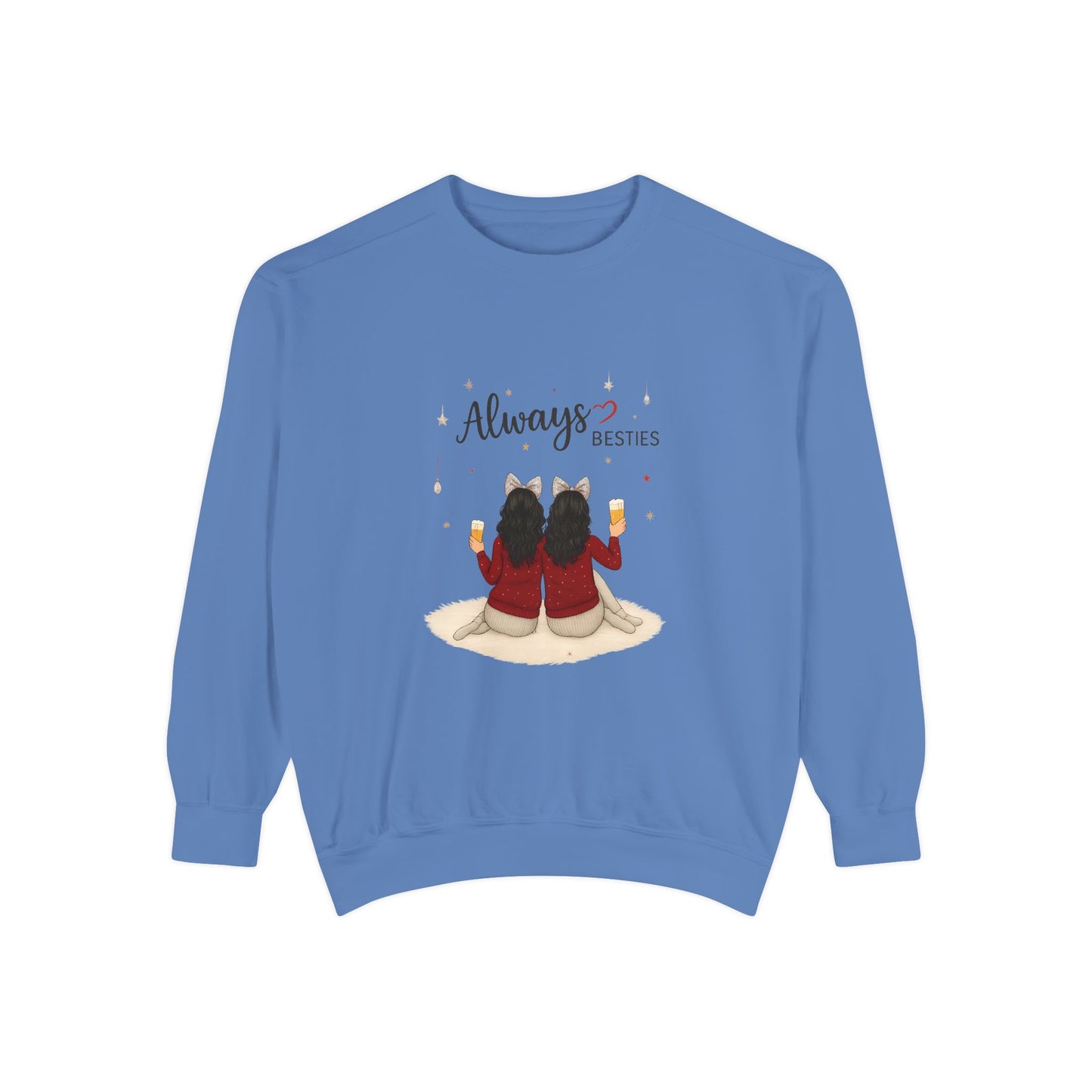 Bestie Sweatshirt with 'Always Besties' Design, Cozy Gift for Friends, Casual Wear, Friendship Celebration, Unisex Apparel