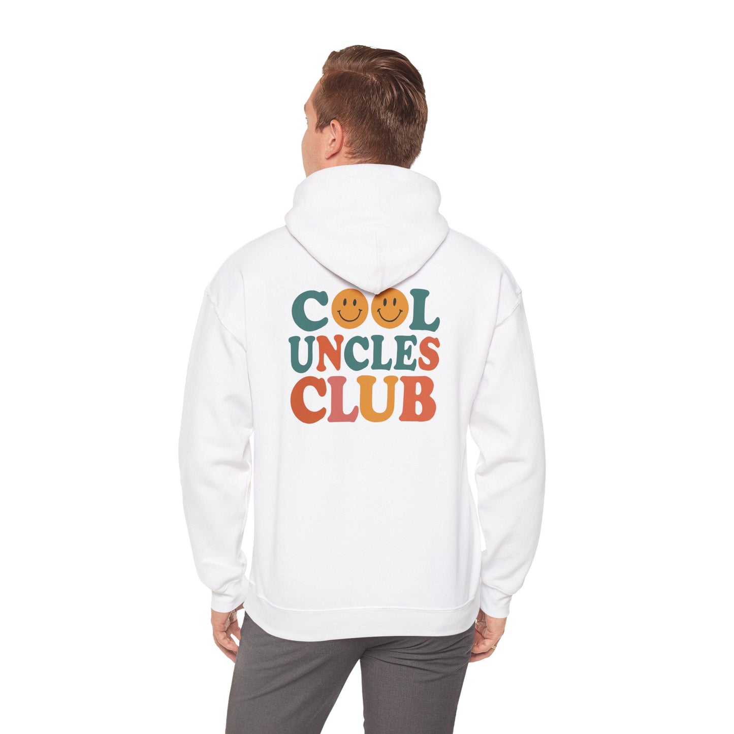 Cool Uncles Club Hooded Sweatshirt, Unisex Hoodie Gift, Cozy Sweatshirt for Uncles, Family Gathering Attire, Fun Graphic Hoodie