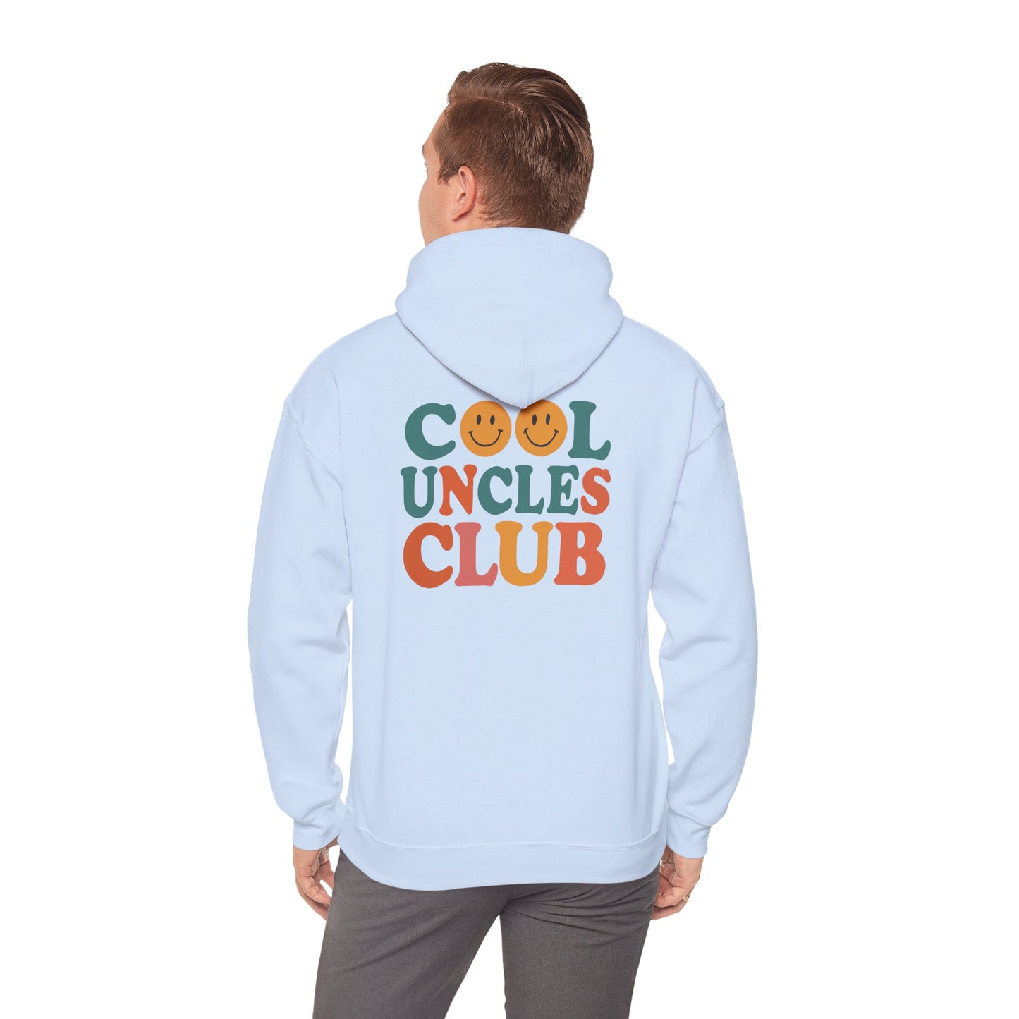 Cool Uncles Club Hooded Sweatshirt, Unisex Hoodie Gift, Cozy Sweatshirt for Uncles, Family Gathering Attire, Fun Graphic Hoodie
