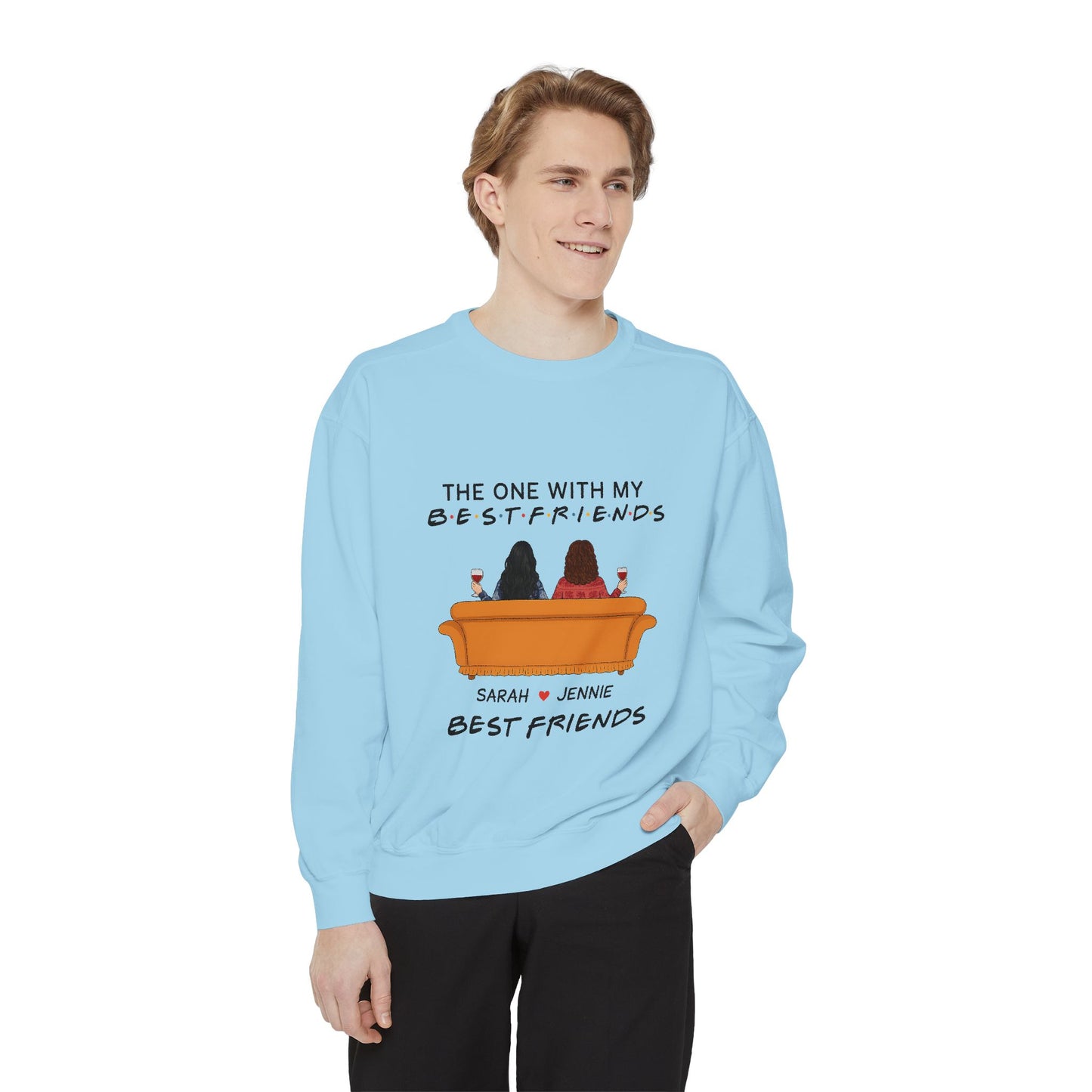 Best Friends Sweatshirt - Cozy Gift for BFFs, Friendship Day, Casual Wear, Personalized Apparel