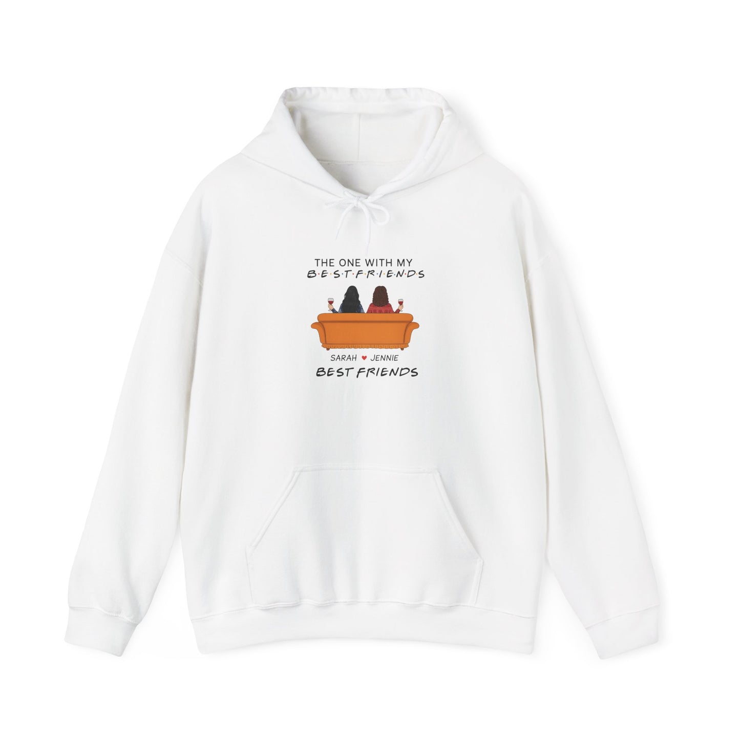 Best Friends Hooded Sweatshirt - Cozy Gift for Friends, Birthday Gift, Friendship Hoodie, Casual Wear, Relaxing Sweatshirt