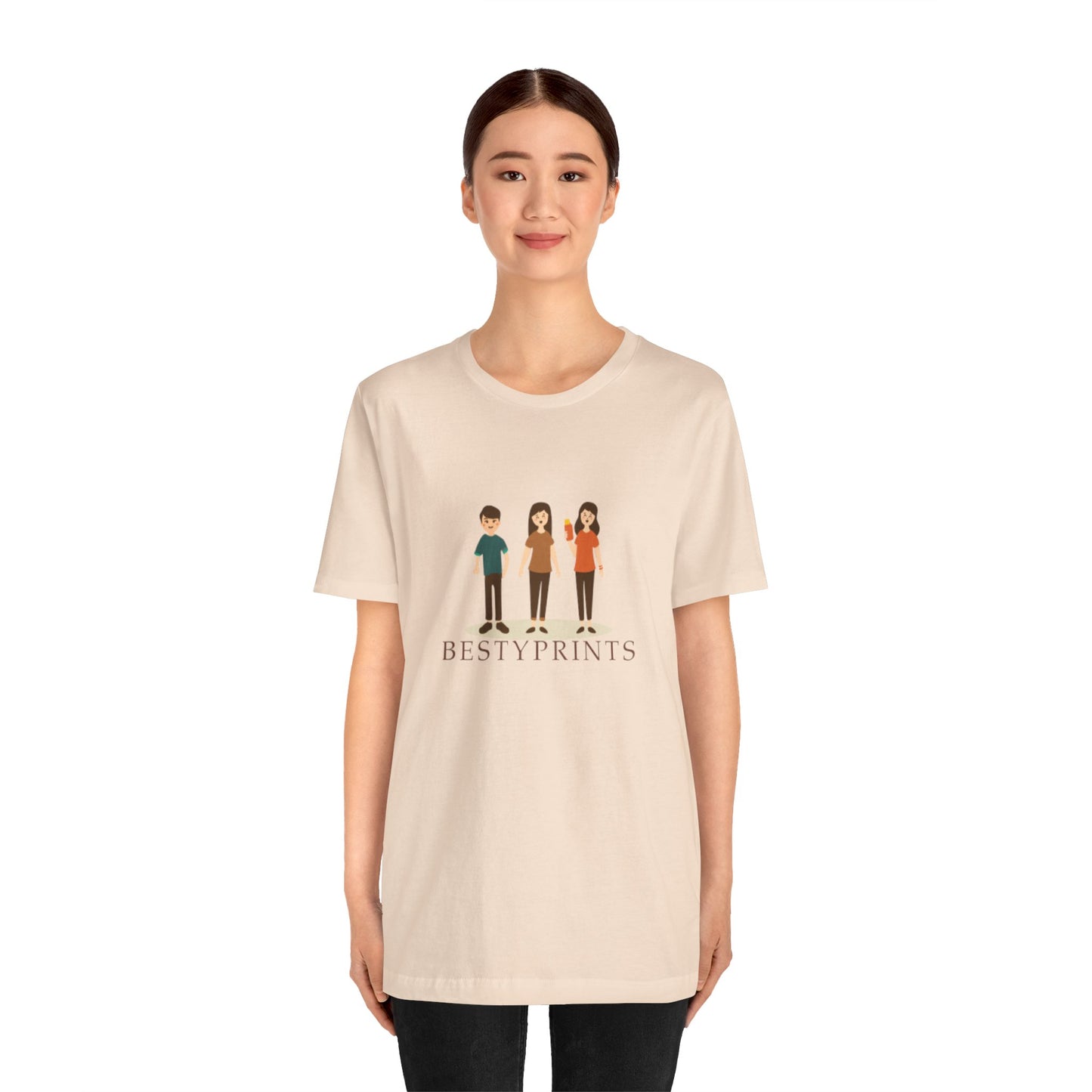 Family Cartoon Graphic Tee, Cute Gift for Friends, Casual Summer Wear, Kids and Adults, Unique Family Gathering Shirt, Birthday Gift