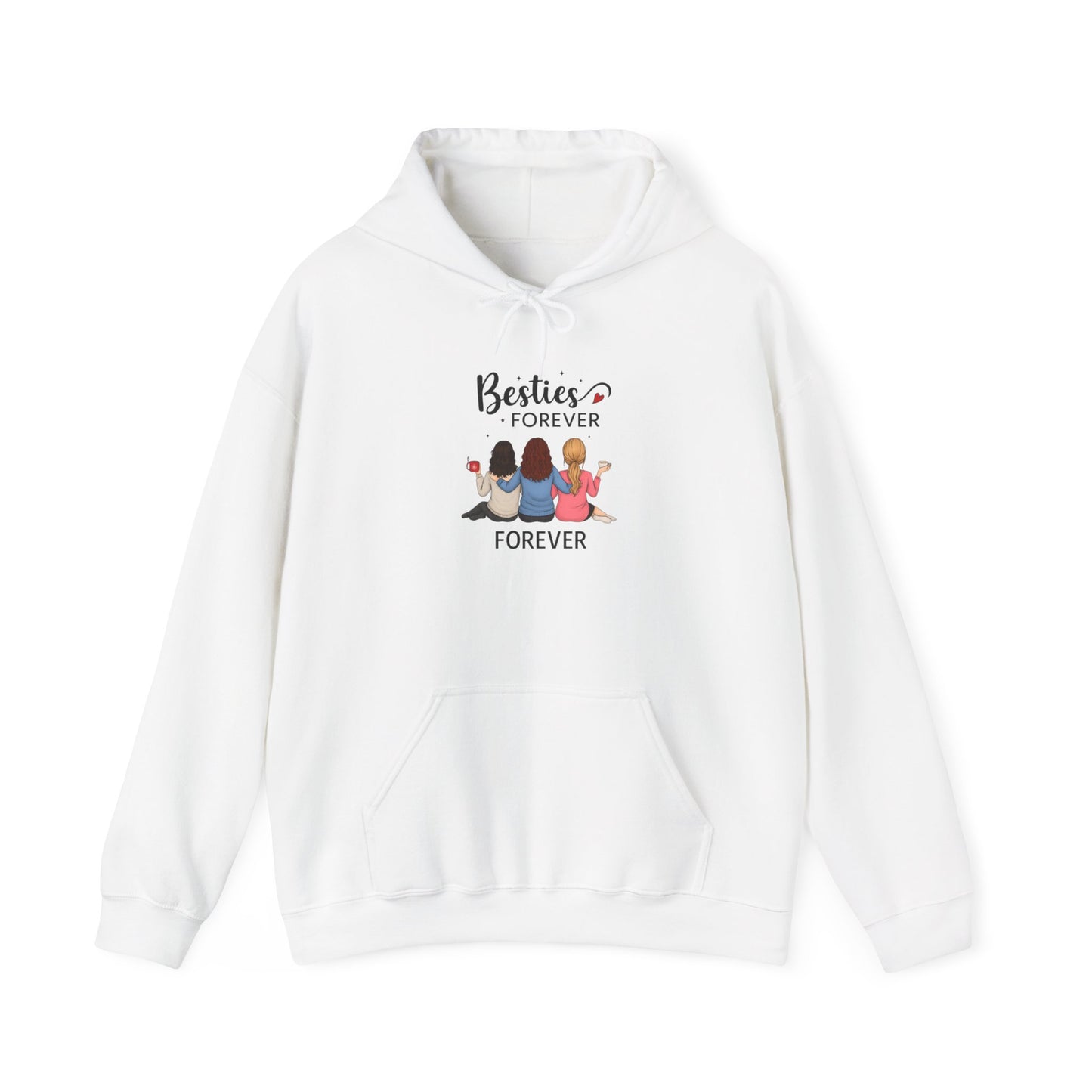 Besties Forever Hoodie, Friendship Sweatshirt, Gift for Friends, Cute Casual Wear, Cozy Unisex Pullover