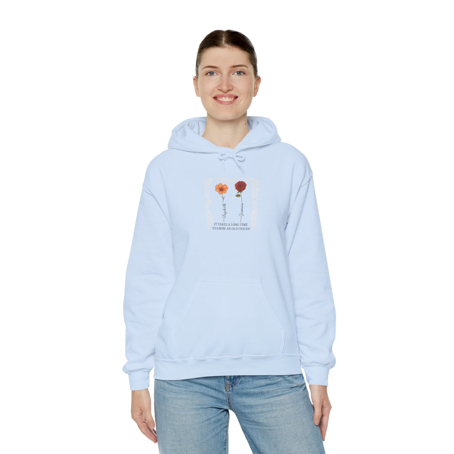 Floral Quote Hoodie - Cozy Sweatshirt, Inspirational Gift, Warm Layer, Perfect for Autumn, Fall Fashion, Casual Wear
