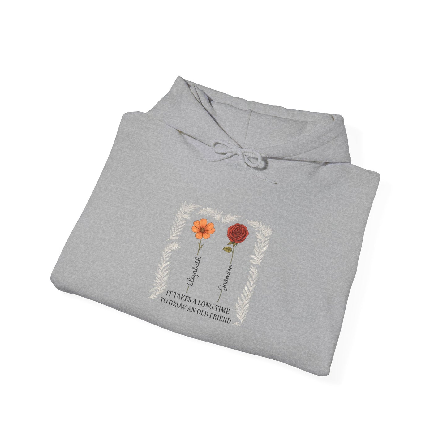 Floral Quote Hoodie - Cozy Sweatshirt, Inspirational Gift, Warm Layer, Perfect for Autumn, Fall Fashion, Casual Wear