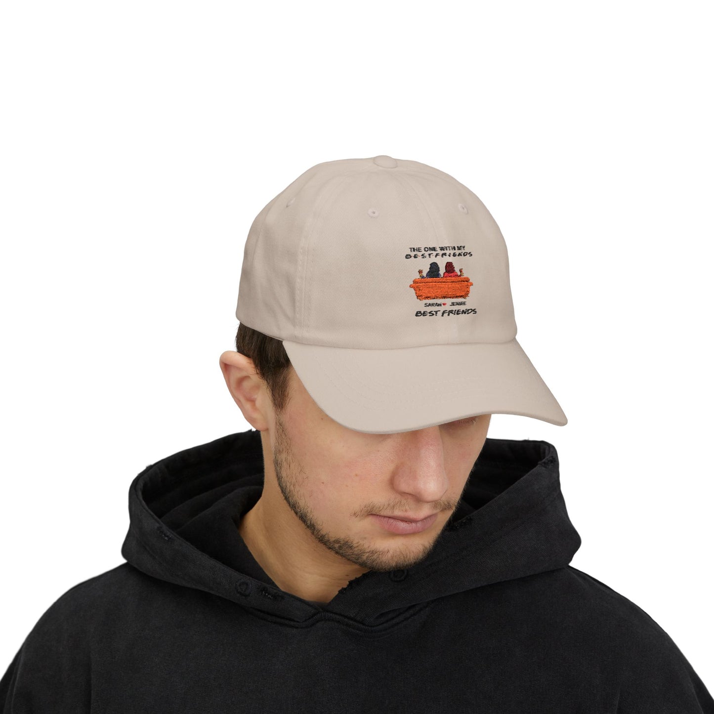 Classic Dad Cap with 'Best Friends' Design, Comfortable Everyday Hat, Gift for Dads, Friends, Casual Style, Perfect for Celebrations