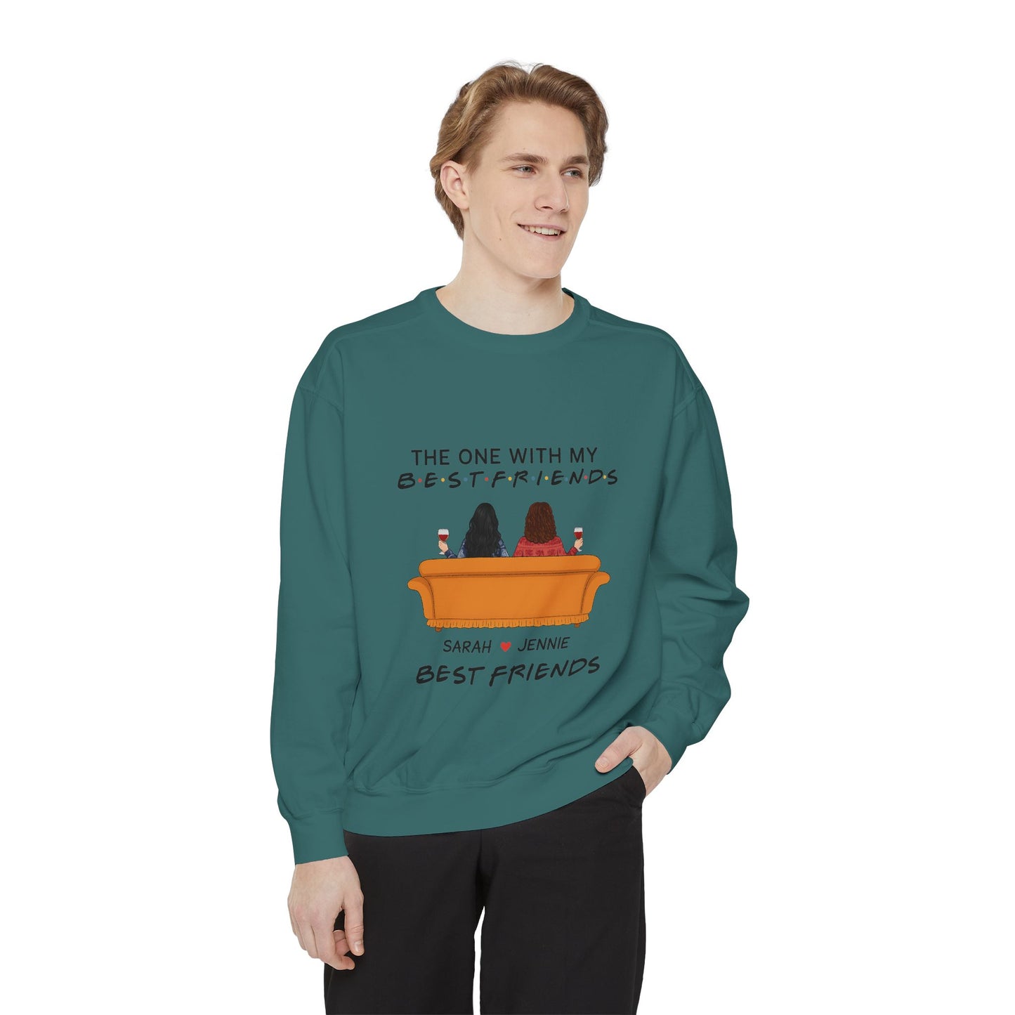 Best Friends Sweatshirt - Cozy Gift for BFFs, Friendship Day, Casual Wear, Personalized Apparel