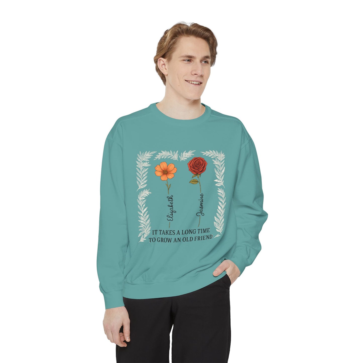 Friendship Sweatshirt - Cozy Gift, Unisex Apparel, Vintage Style, Floral Design, Perfect for Birthdays, Friendship Day