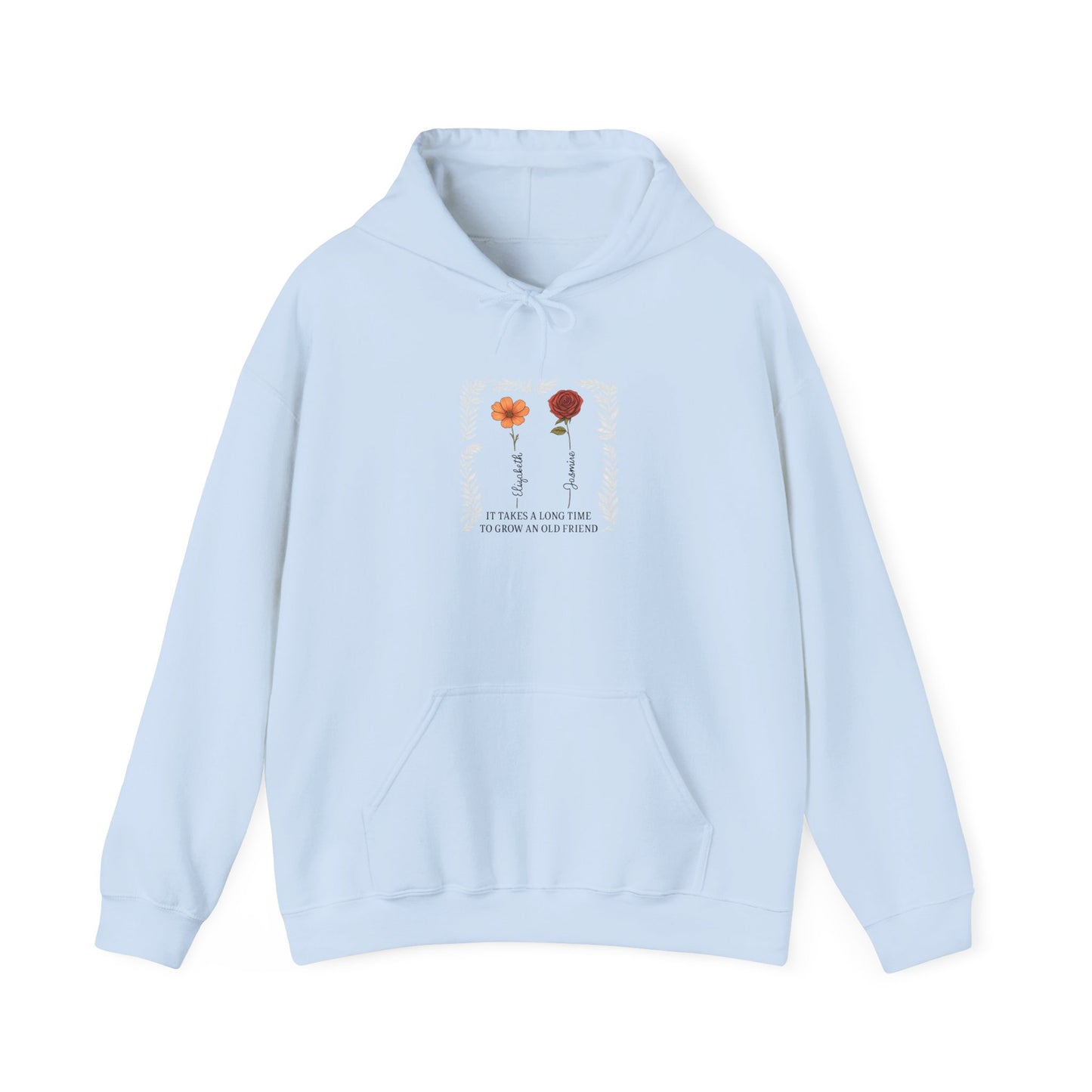 Floral Quote Hoodie - Cozy Sweatshirt, Inspirational Gift, Warm Layer, Perfect for Autumn, Fall Fashion, Casual Wear