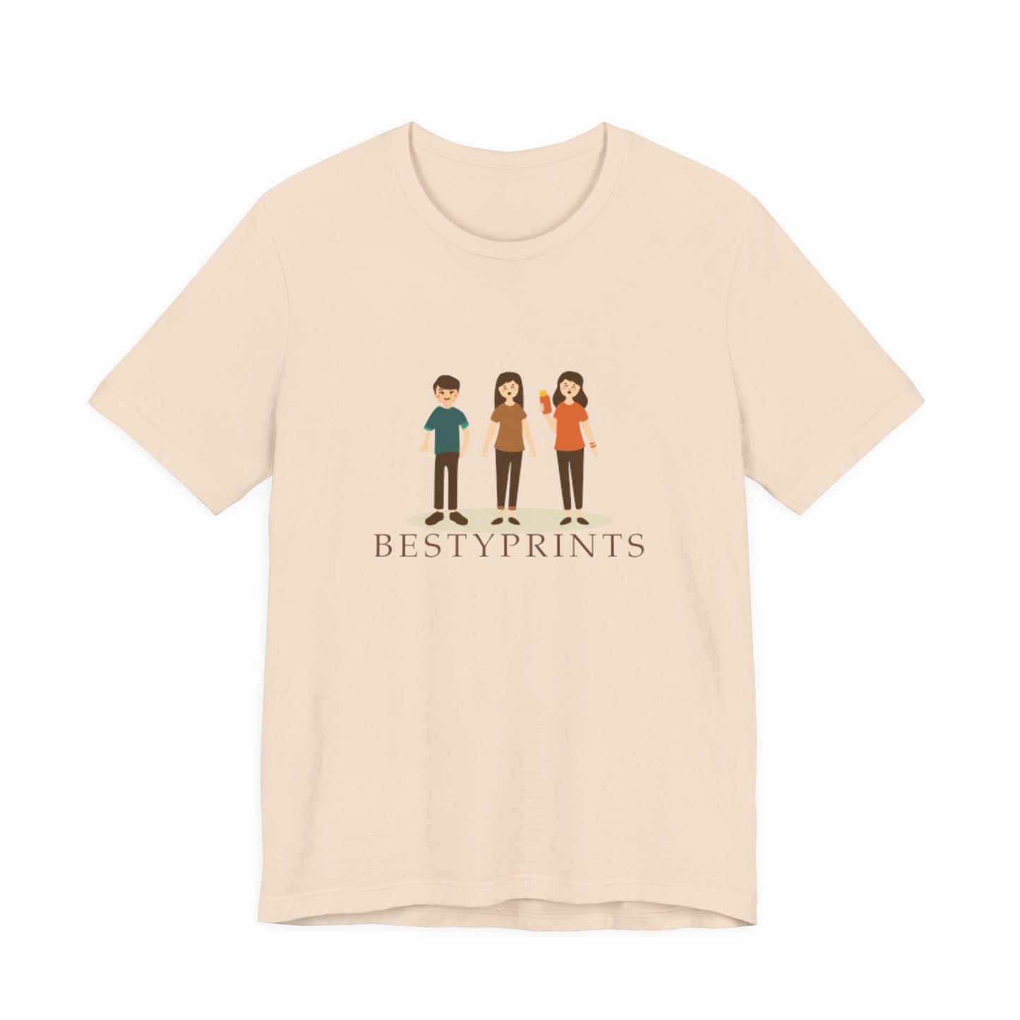 Family Cartoon Graphic Tee, Cute Gift for Friends, Casual Summer Wear, Kids and Adults, Unique Family Gathering Shirt, Birthday Gift