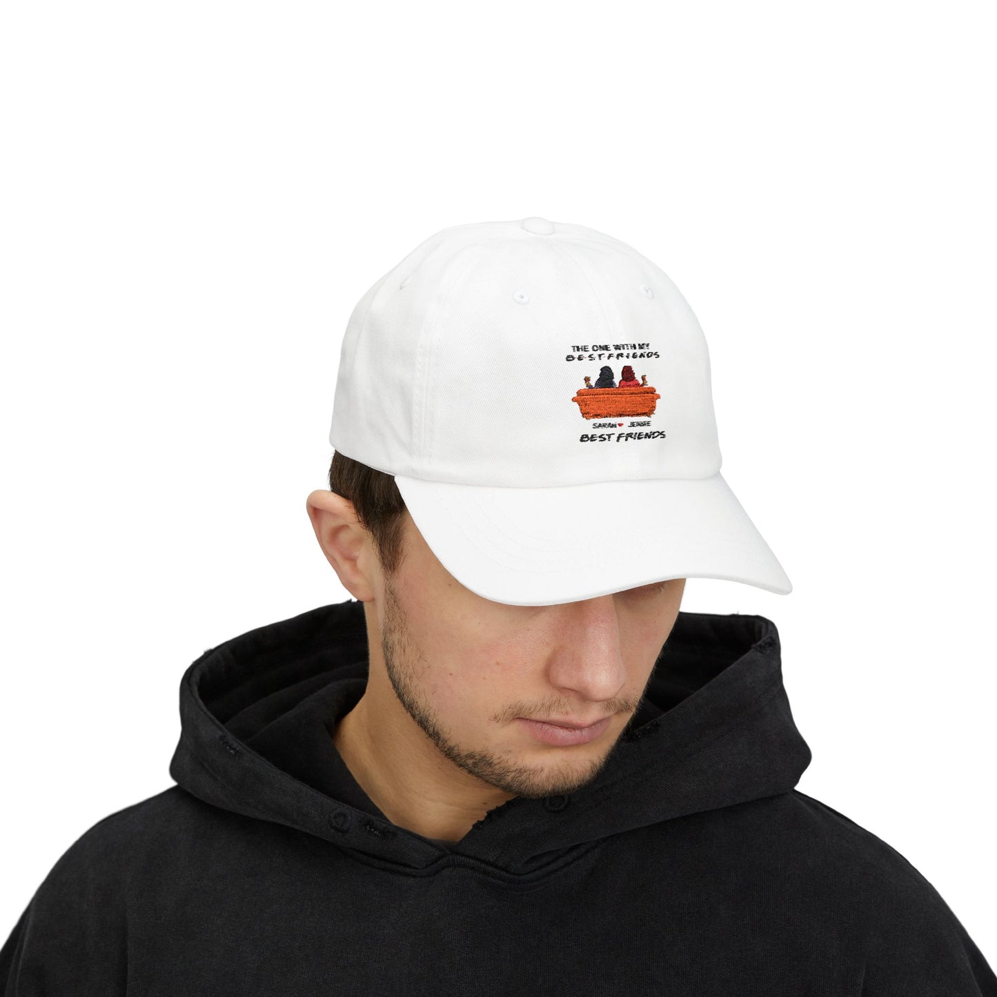 Classic Dad Cap with 'Best Friends' Design, Comfortable Everyday Hat, Gift for Dads, Friends, Casual Style, Perfect for Celebrations