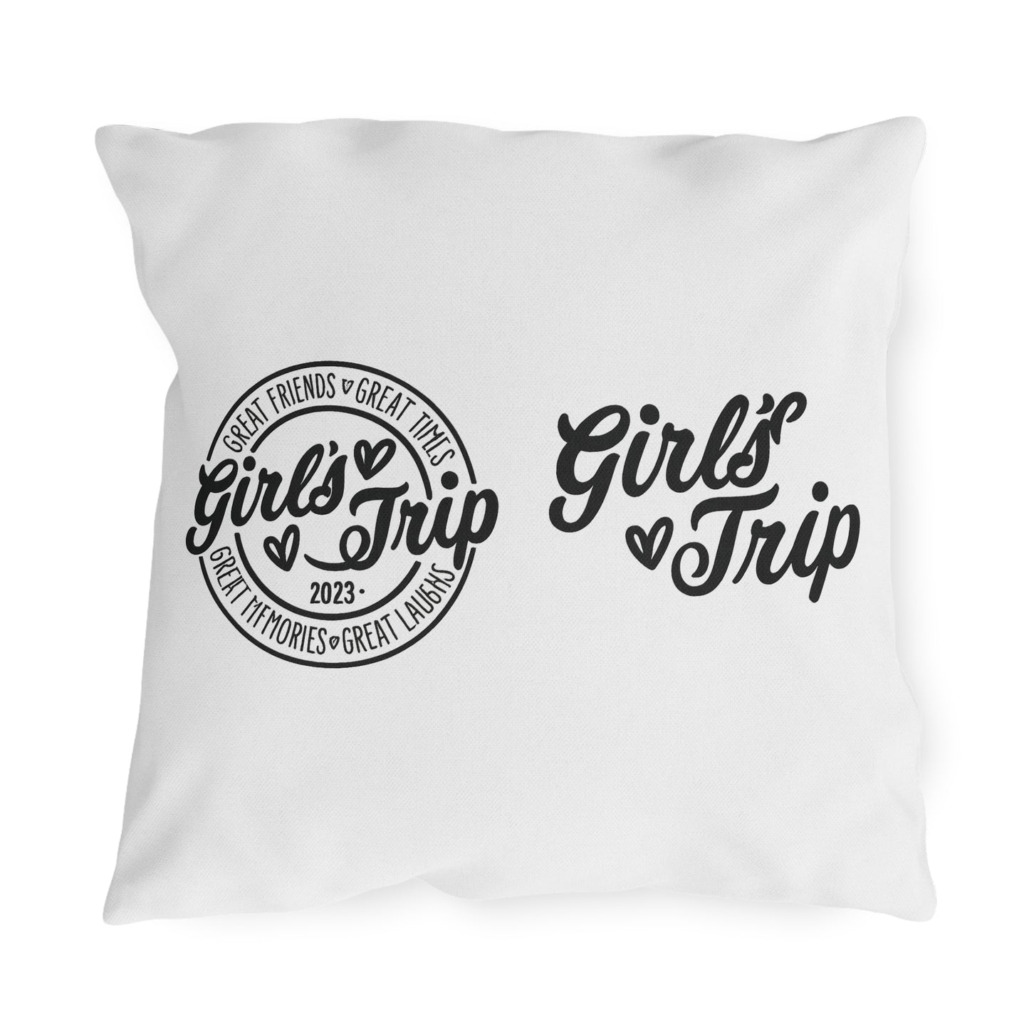 Girls Trip Outdoor Pillows for Relaxing Gatherings, Perfect for Summer BBQs, Pool Parties, and Road Trips, Gift for Friends
