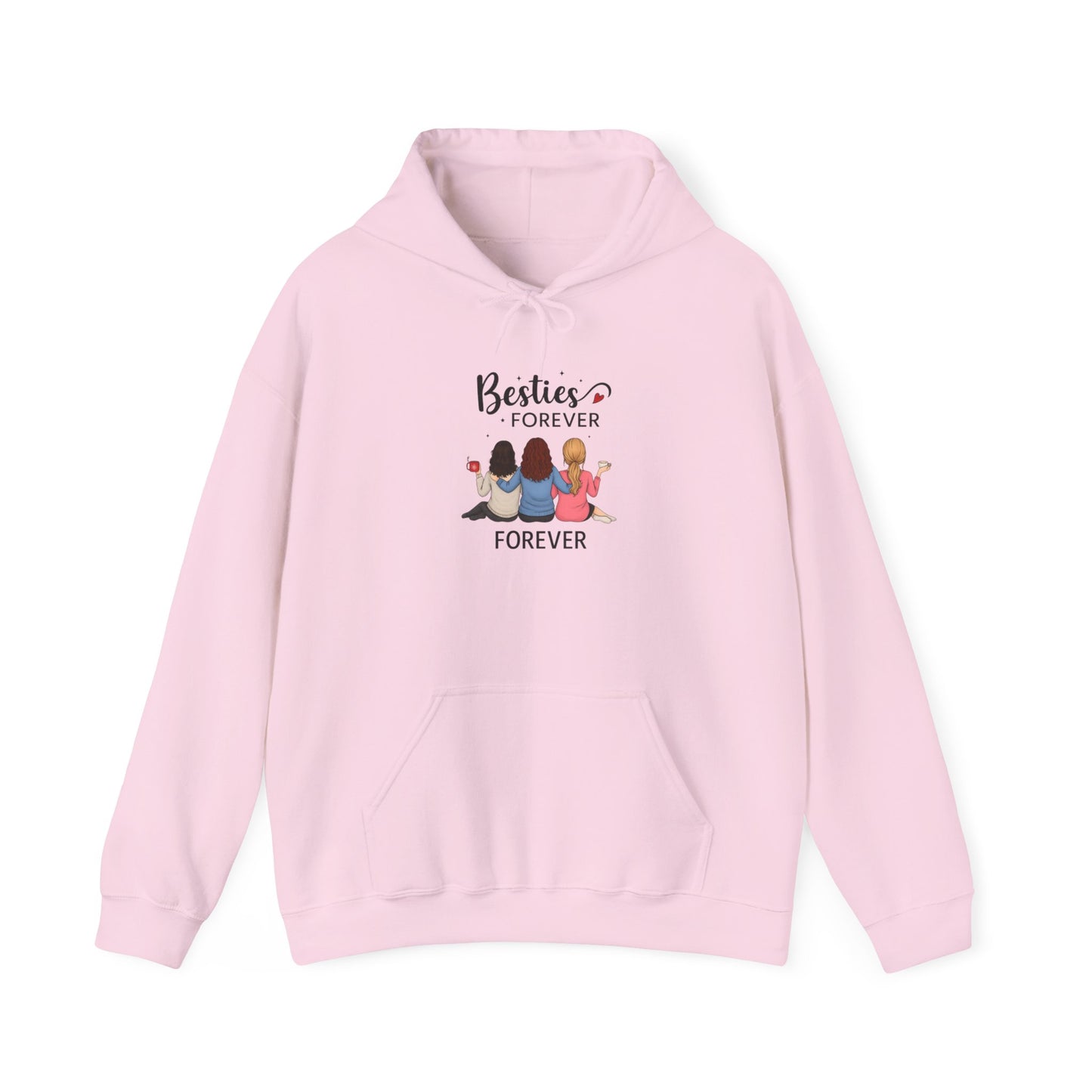 Besties Forever Hoodie, Friendship Sweatshirt, Gift for Friends, Cute Casual Wear, Cozy Unisex Pullover
