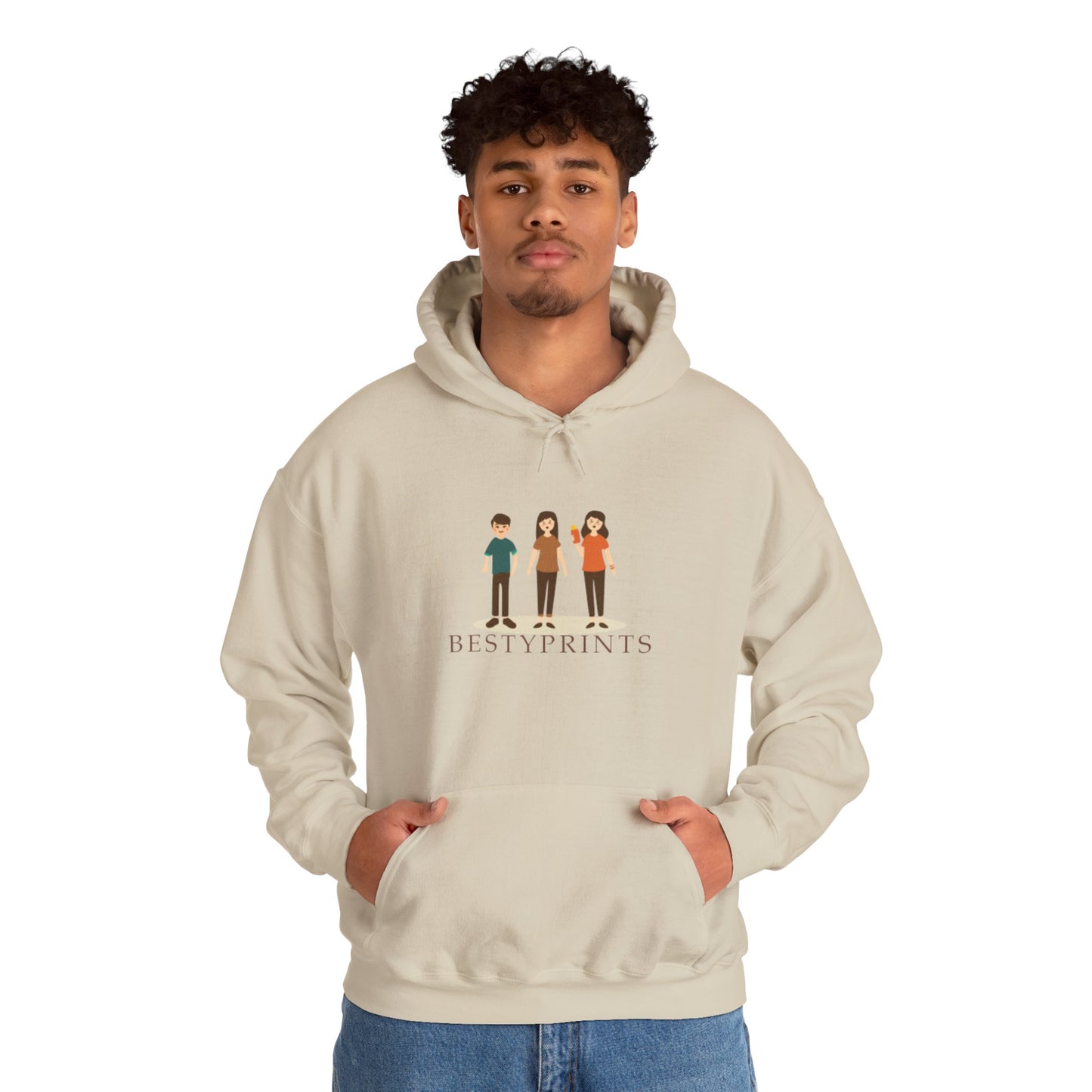 Best Friends Group Hoodie, Unisex Heavy Blend Sweatshirt, Cute Friendship Gift, Cozy Casual Wear, Ideal for Fall, Winter Celebrations