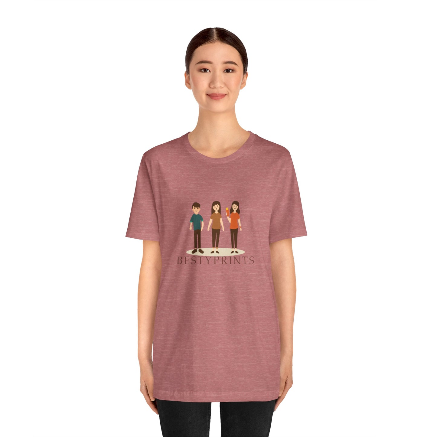 Family Cartoon Graphic Tee, Cute Gift for Friends, Casual Summer Wear, Kids and Adults, Unique Family Gathering Shirt, Birthday Gift