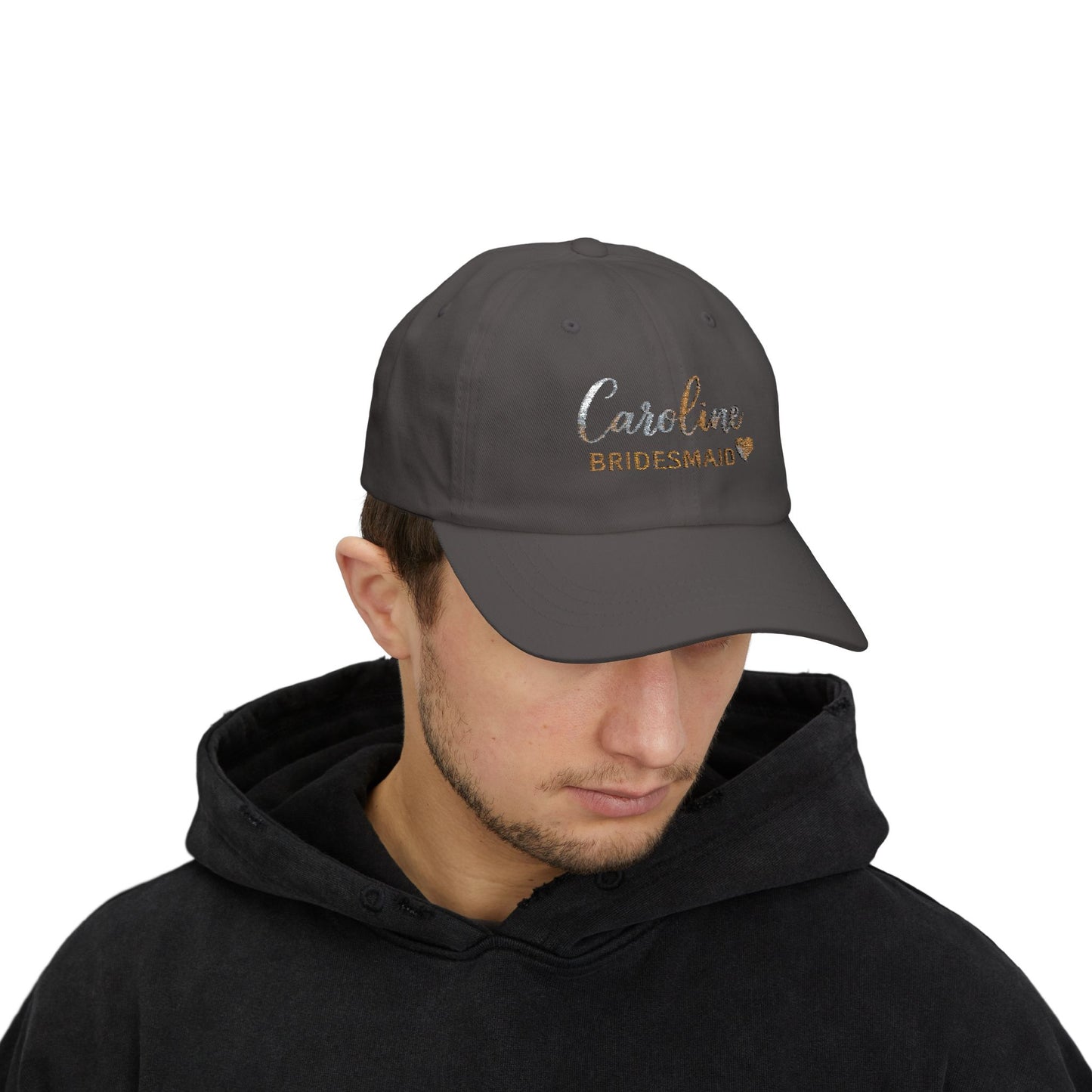 Classic Dad Cap with Custom Bridesmaid Design, Casual Headwear, Gift for Weddings, Bride, Bridal Party Favors, Everyday Style