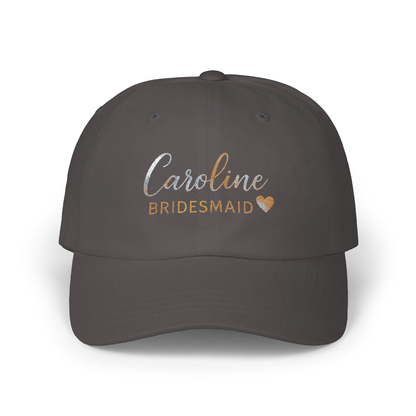 Classic Dad Cap with Custom Bridesmaid Design, Casual Headwear, Gift for Weddings, Bride, Bridal Party Favors, Everyday Style