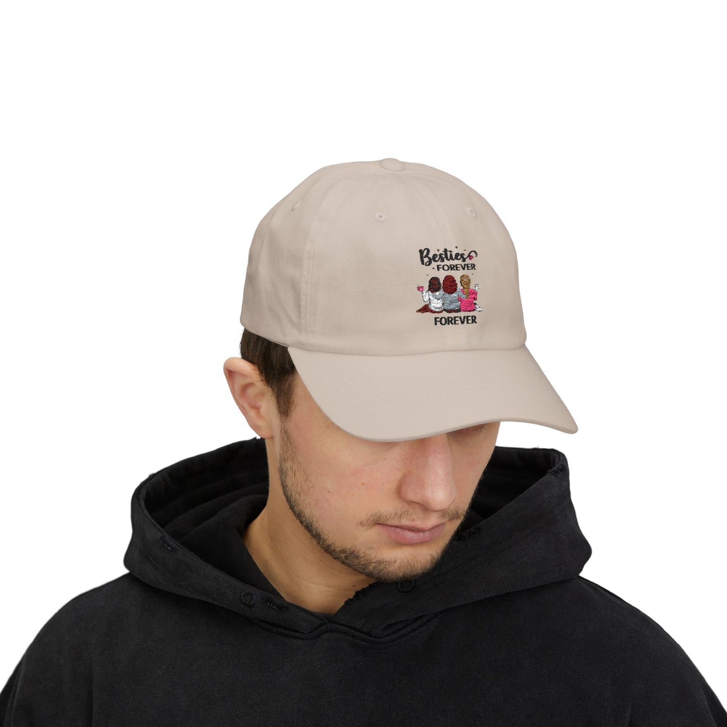 Besties Forever Classic Dad Cap, Cute Hat for Best Friends, Casual Gift, Fun Accessory for Celebrations, Trendy Everyday Wear