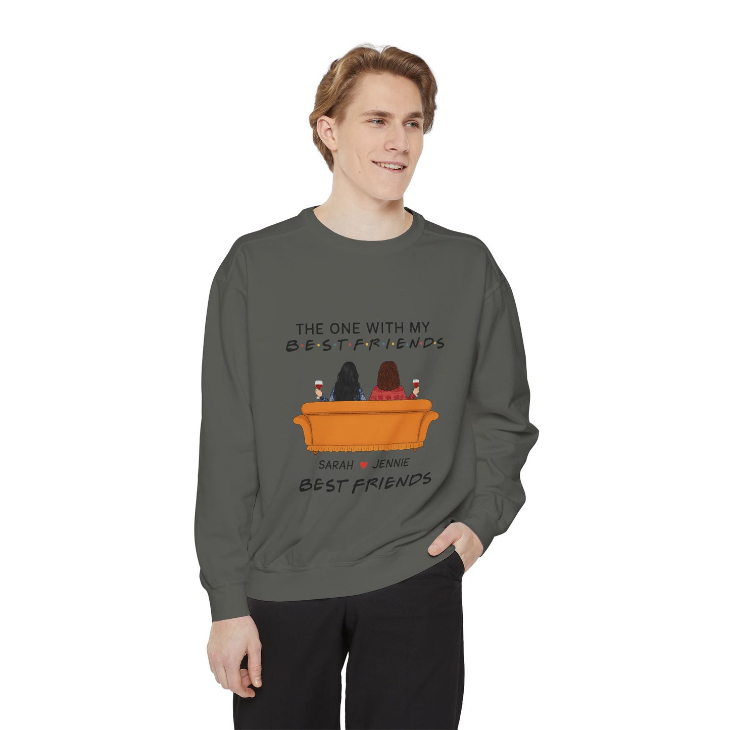 Best Friends Sweatshirt - Cozy Gift for BFFs, Friendship Day, Casual Wear, Personalized Apparel