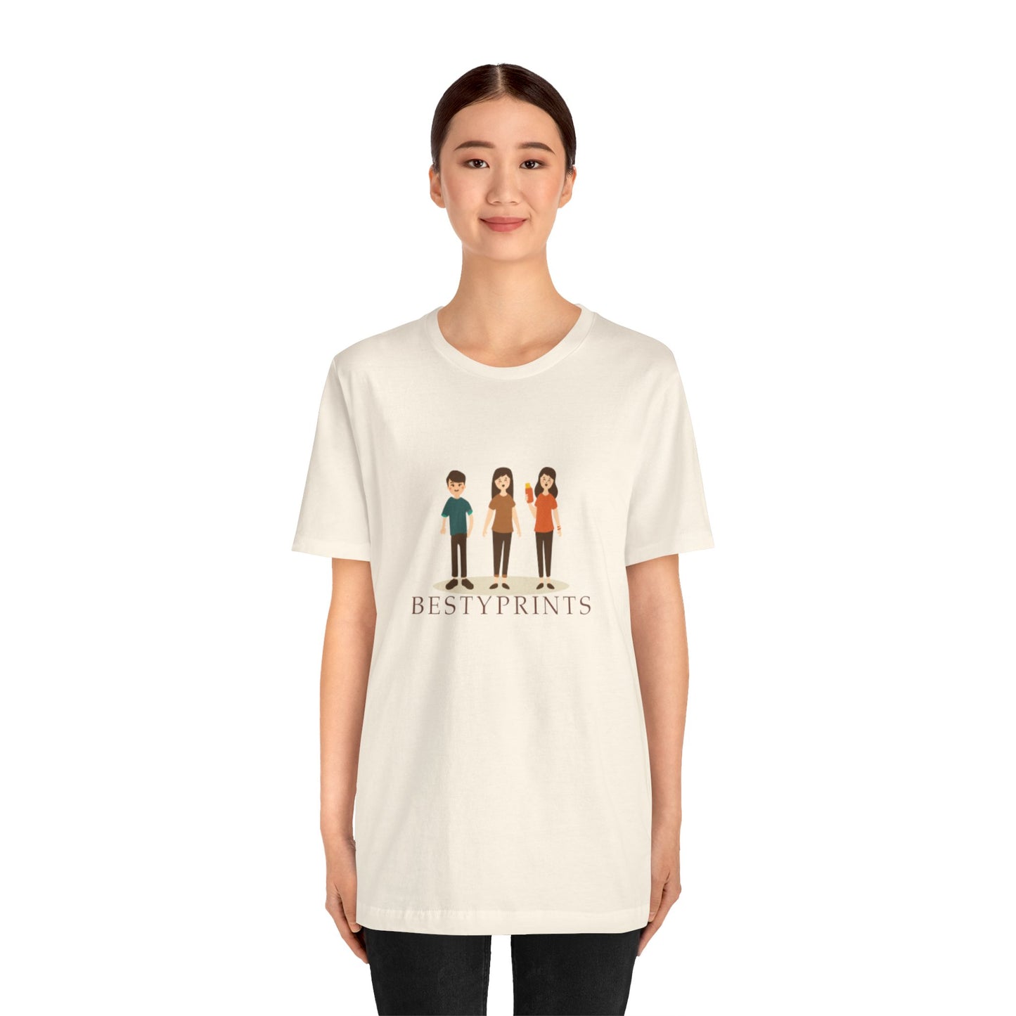 Family Cartoon Graphic Tee, Cute Gift for Friends, Casual Summer Wear, Kids and Adults, Unique Family Gathering Shirt, Birthday Gift