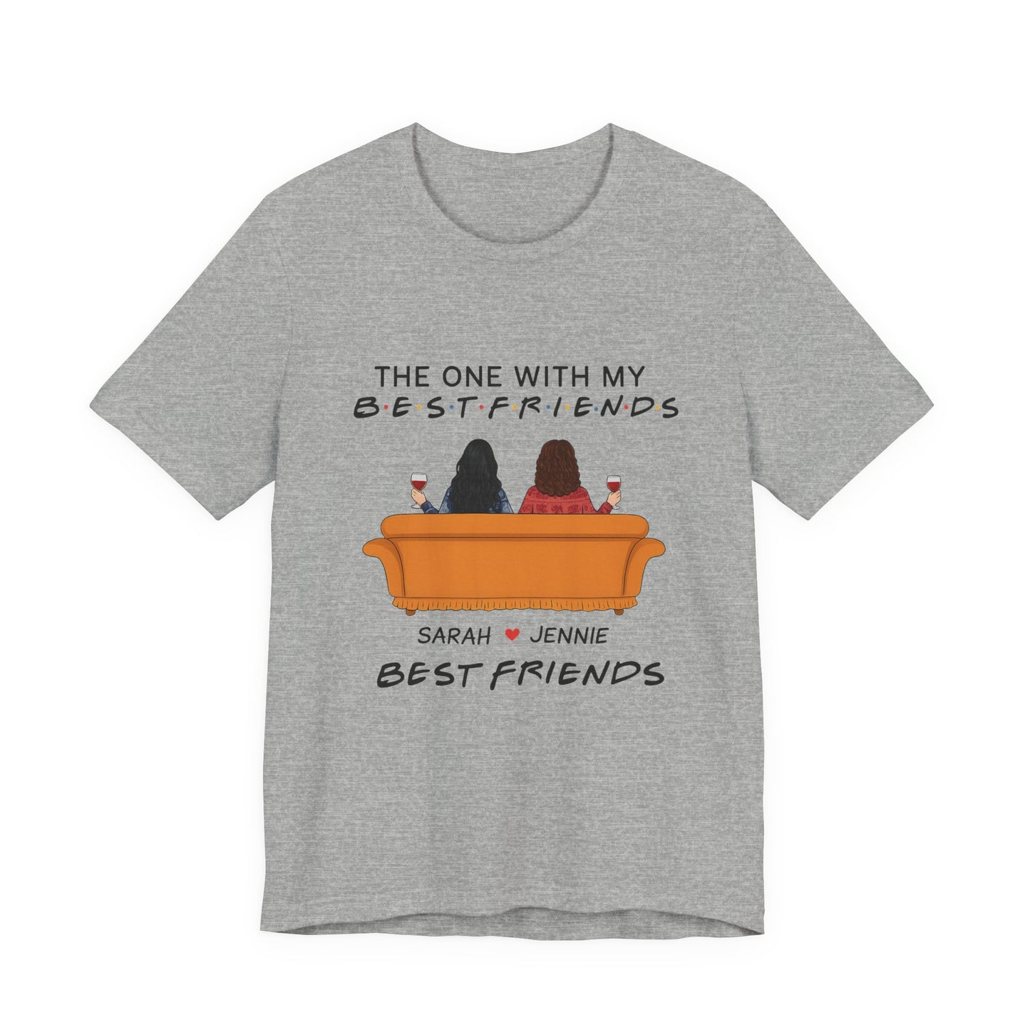 Best Friends Graphic Tee, Unisex Friendship T-Shirt, Gifts for Best Friends, Cute Casual Wear, Ideal for Birthdays, Friend Celebrations