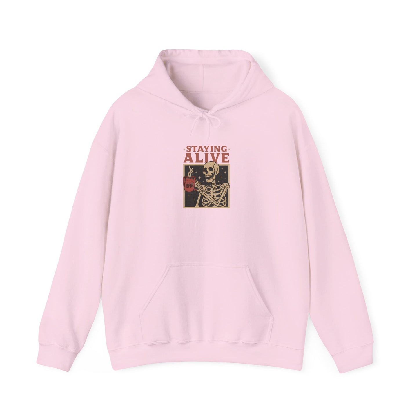 Staying Alive Unisex Hoodie - Fun Graphic Sweatshirt for Casual Wear, Perfect for Gift Giving, Halloween, or Everyday Comfort