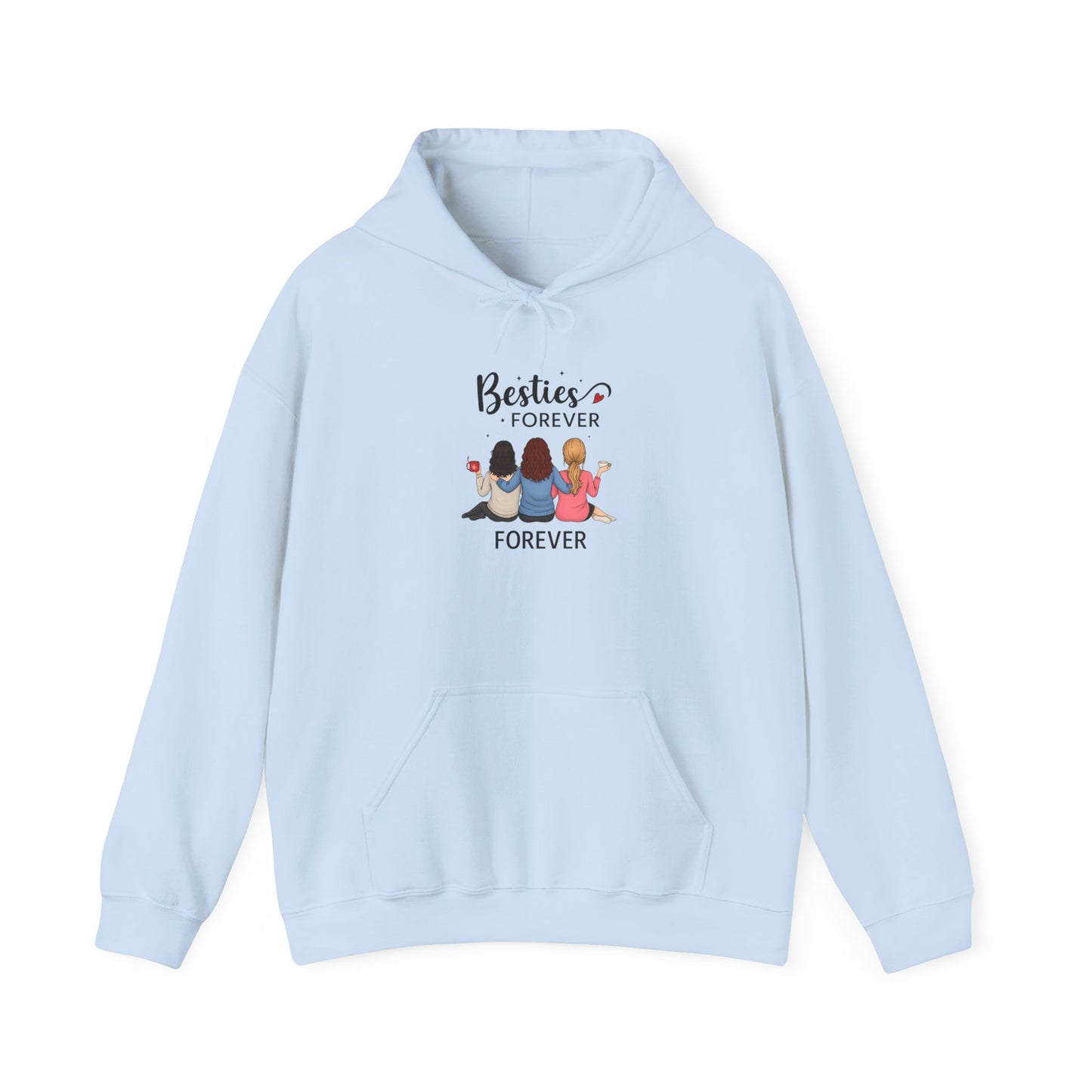 Besties Forever Hoodie, Friendship Sweatshirt, Gift for Friends, Cute Casual Wear, Cozy Unisex Pullover