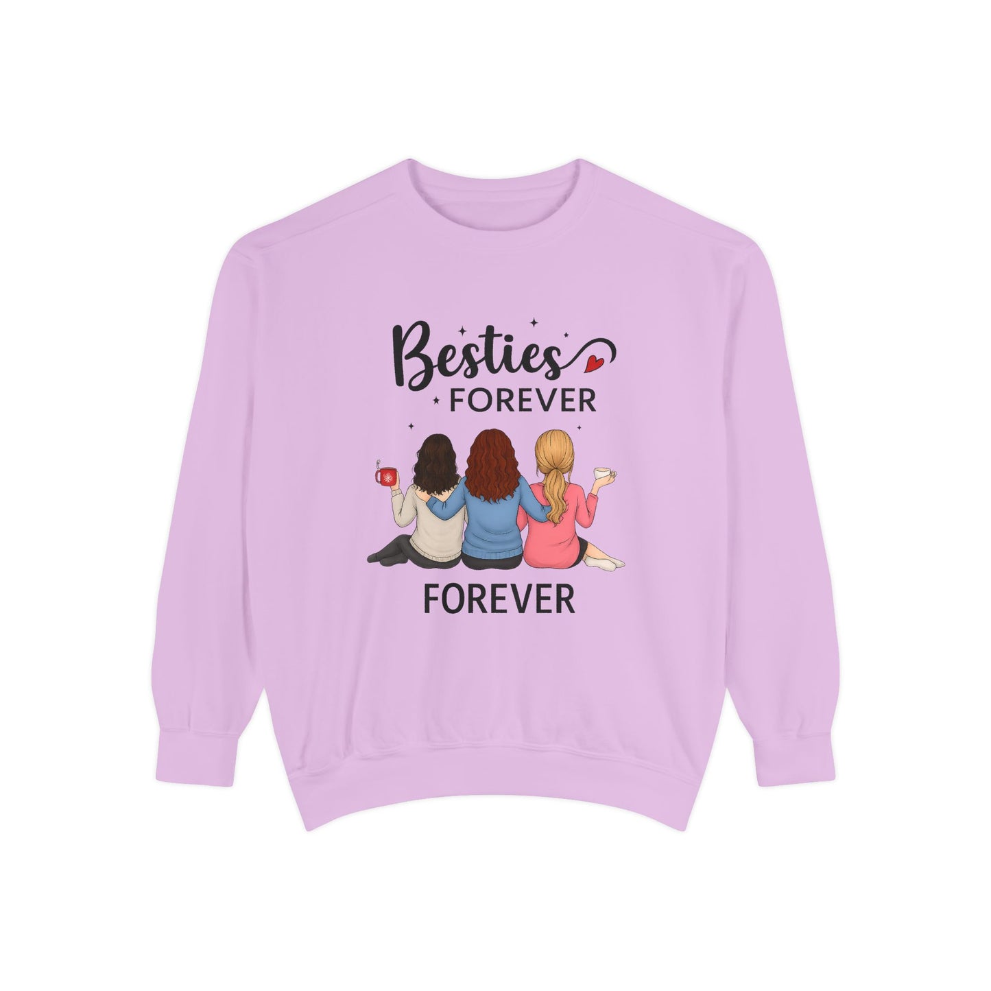 Besties Forever Sweatshirt, Cozy Friendship Gift, Ideal for Birthdays, Casual Outings, Best Friend Apparel, Comfortable Fashion