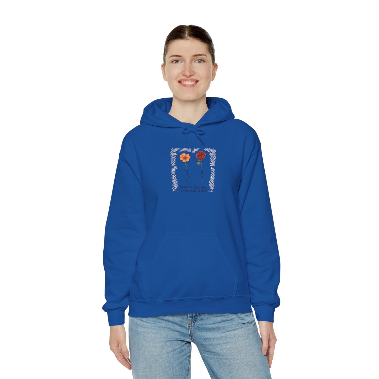 Floral Quote Hoodie - Cozy Sweatshirt, Inspirational Gift, Warm Layer, Perfect for Autumn, Fall Fashion, Casual Wear