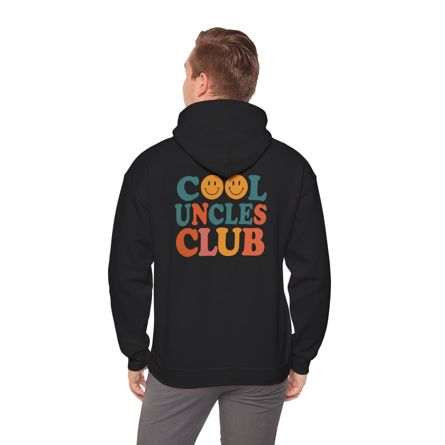 Cool Uncles Club Hooded Sweatshirt, Unisex Hoodie Gift, Cozy Sweatshirt for Uncles, Family Gathering Attire, Fun Graphic Hoodie