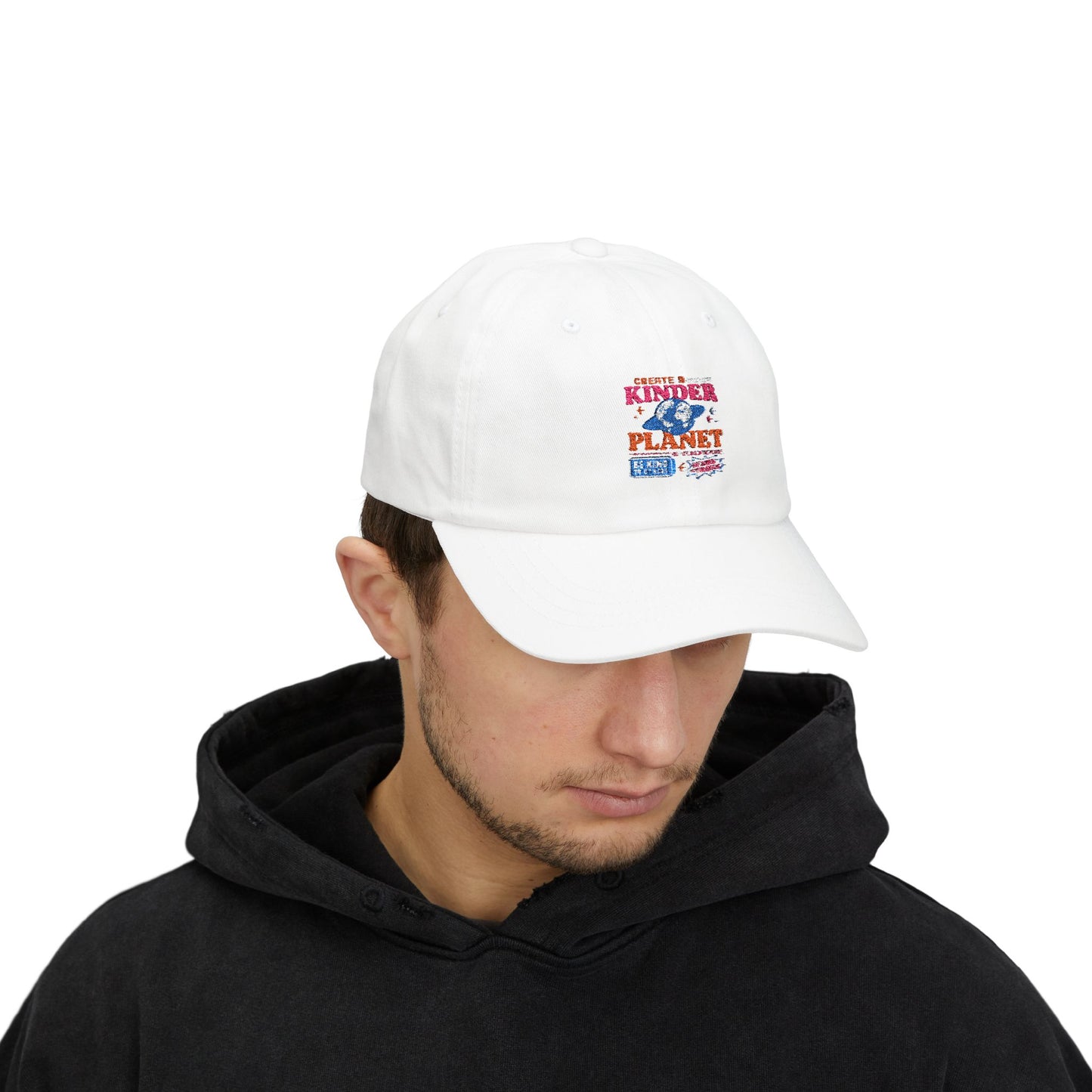 Kindness Quote Dad Cap | Classic White Baseball Hat for Outdoors, Gifts for Dad, Eco-Friendly Apparel, Great for Summer