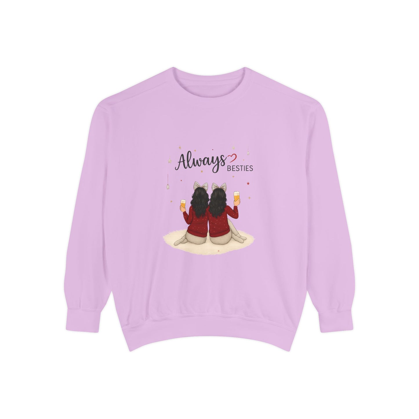 Bestie Sweatshirt with 'Always Besties' Design, Cozy Gift for Friends, Casual Wear, Friendship Celebration, Unisex Apparel