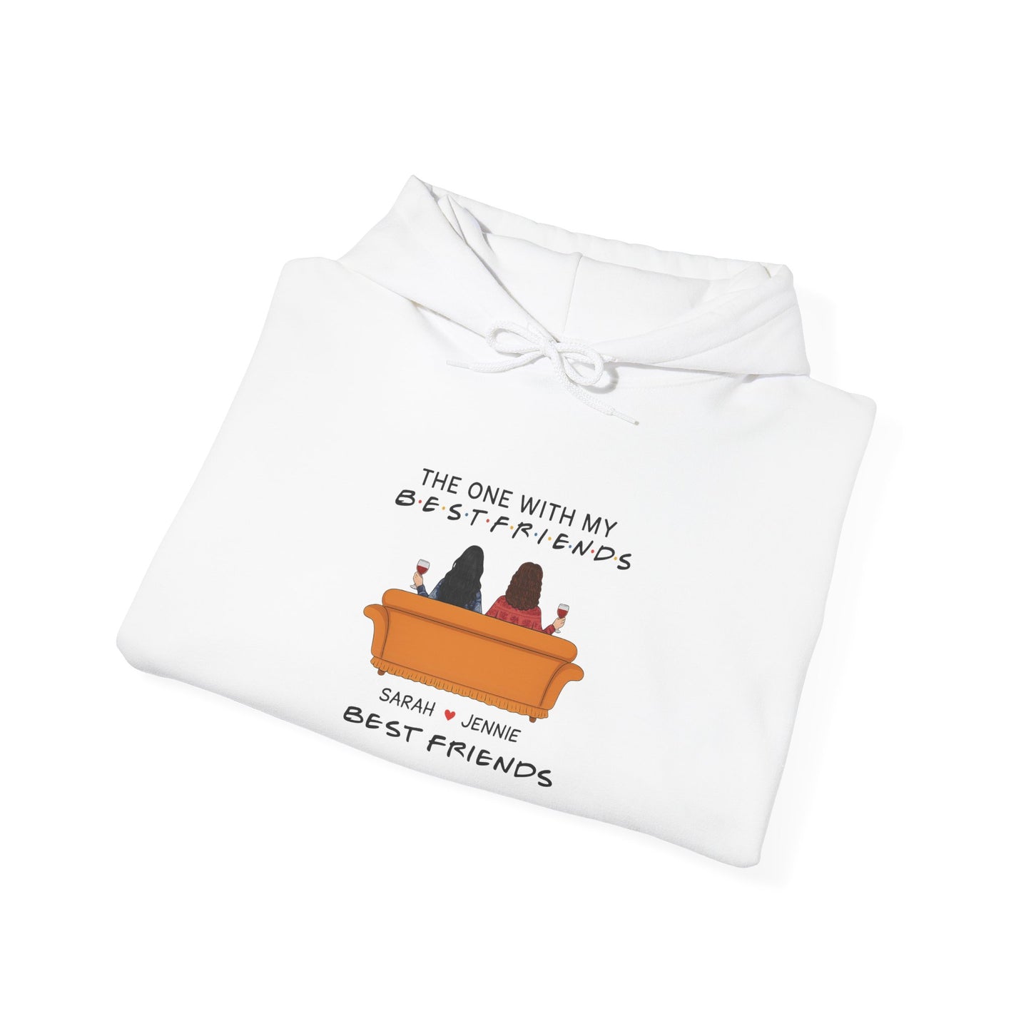 Best Friends Hooded Sweatshirt - Cozy Gift for Friends, Birthday Gift, Friendship Hoodie, Casual Wear, Relaxing Sweatshirt