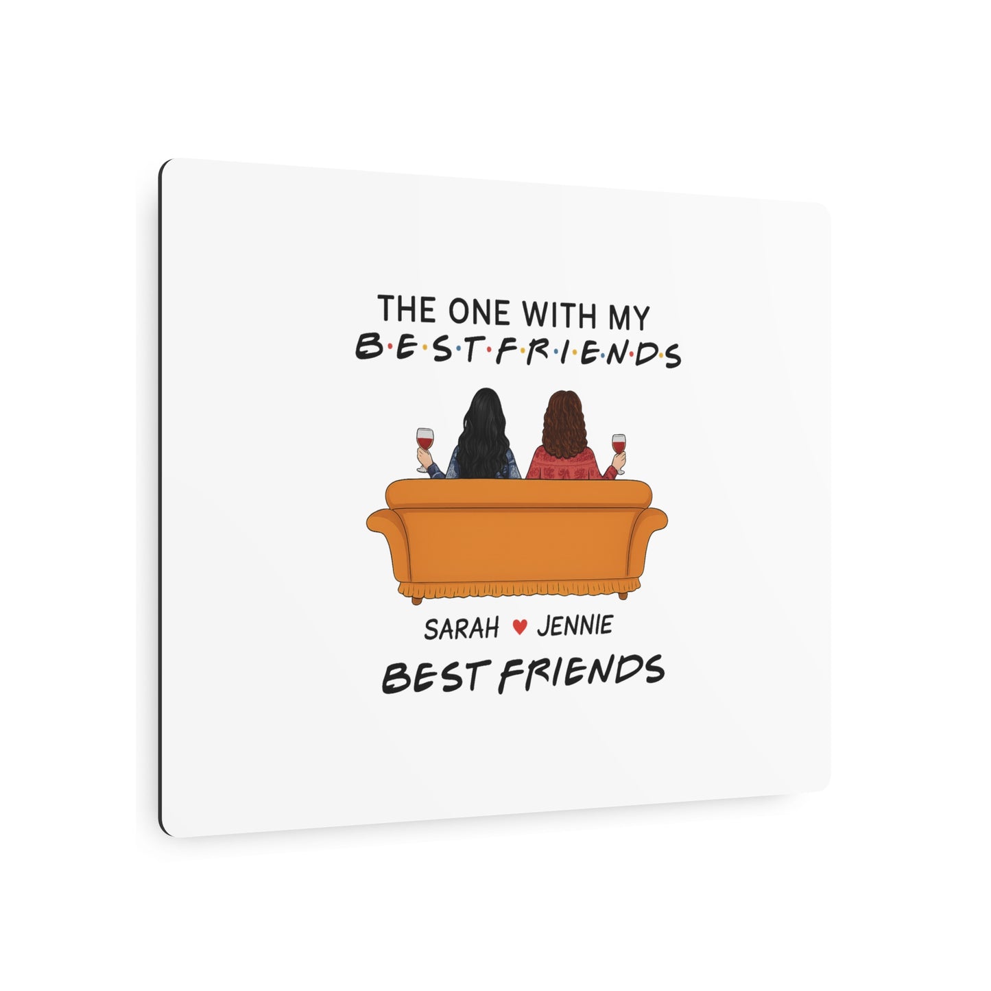 Best Friends Metal Art Sign, Friendship Decor, Best Friends Gift, Unique Wall Art, Home Decoration, Gift for Besties