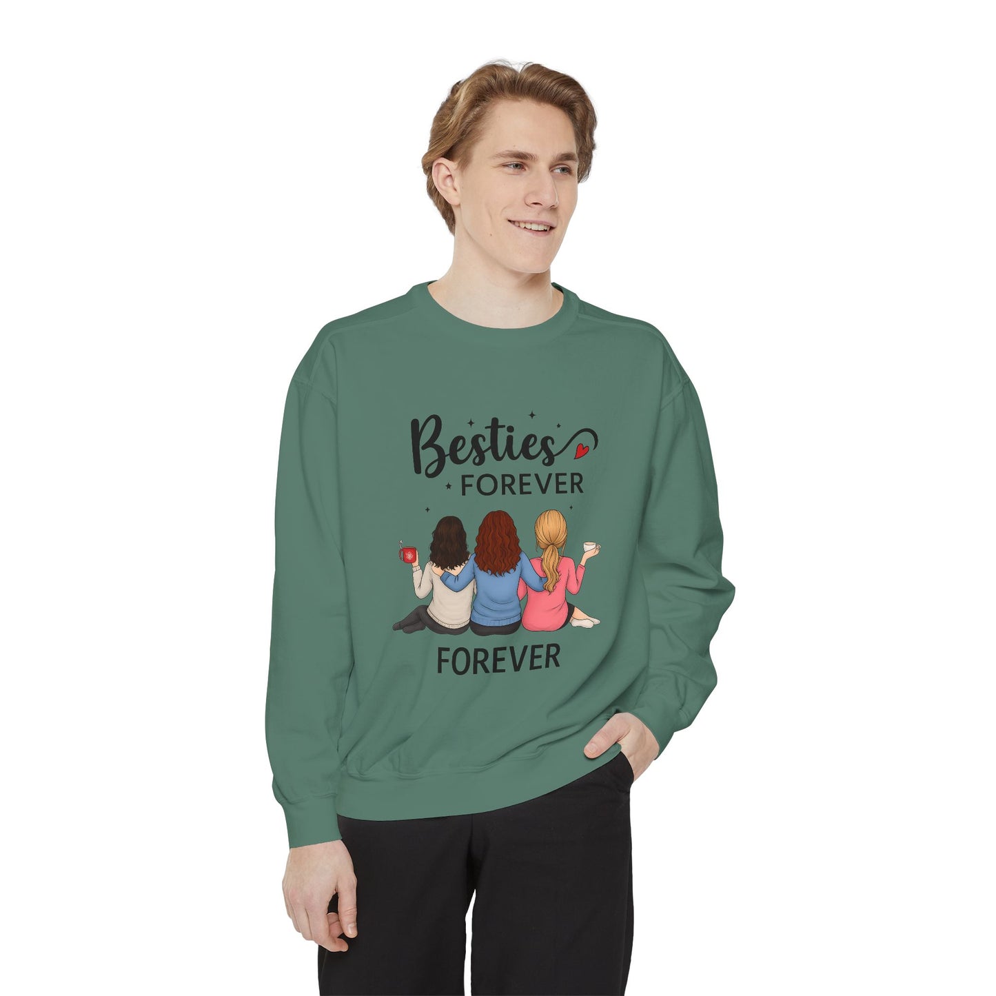 Besties Forever Sweatshirt, Cozy Friendship Gift, Ideal for Birthdays, Casual Outings, Best Friend Apparel, Comfortable Fashion