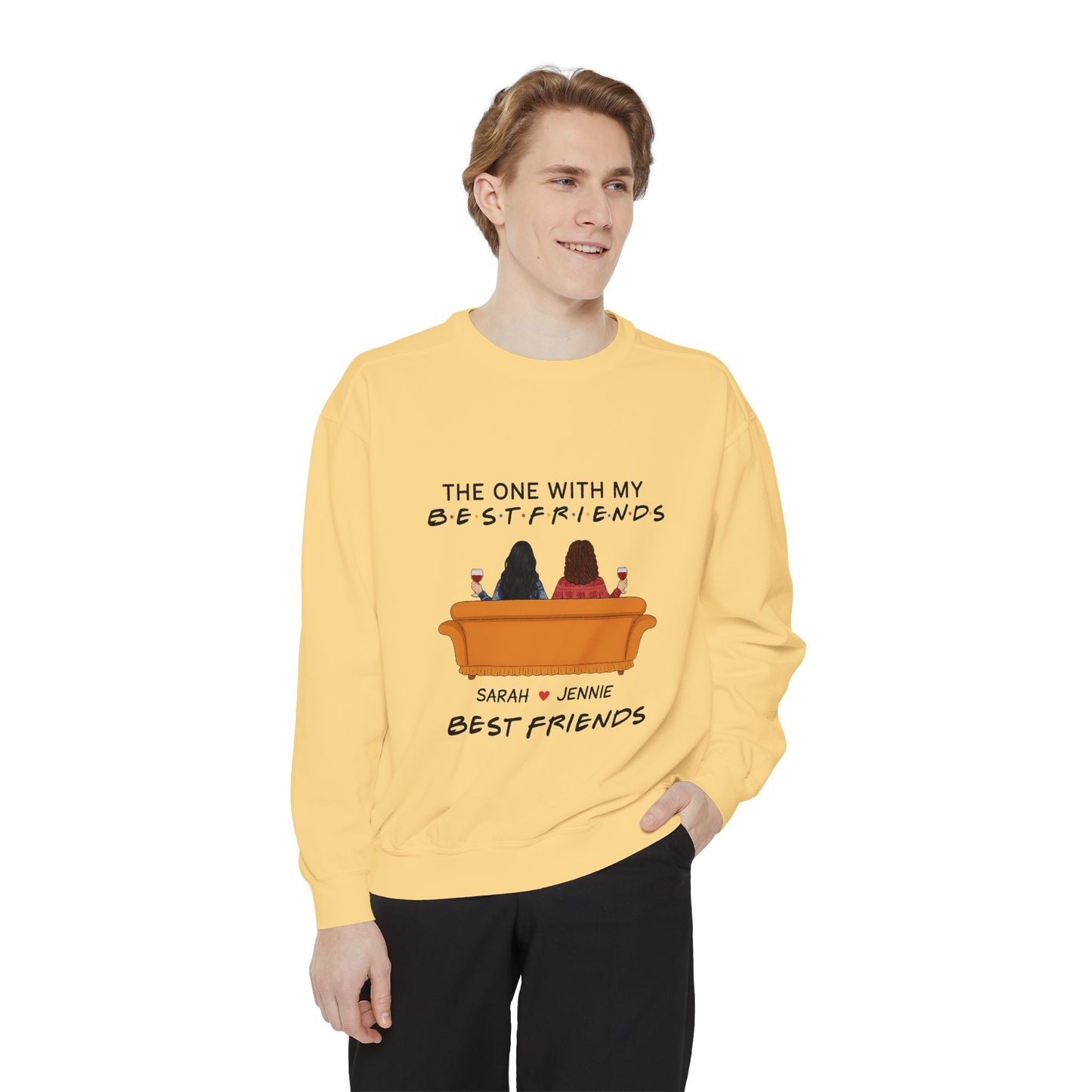 Best Friends Sweatshirt - Cozy Gift for BFFs, Friendship Day, Casual Wear, Personalized Apparel