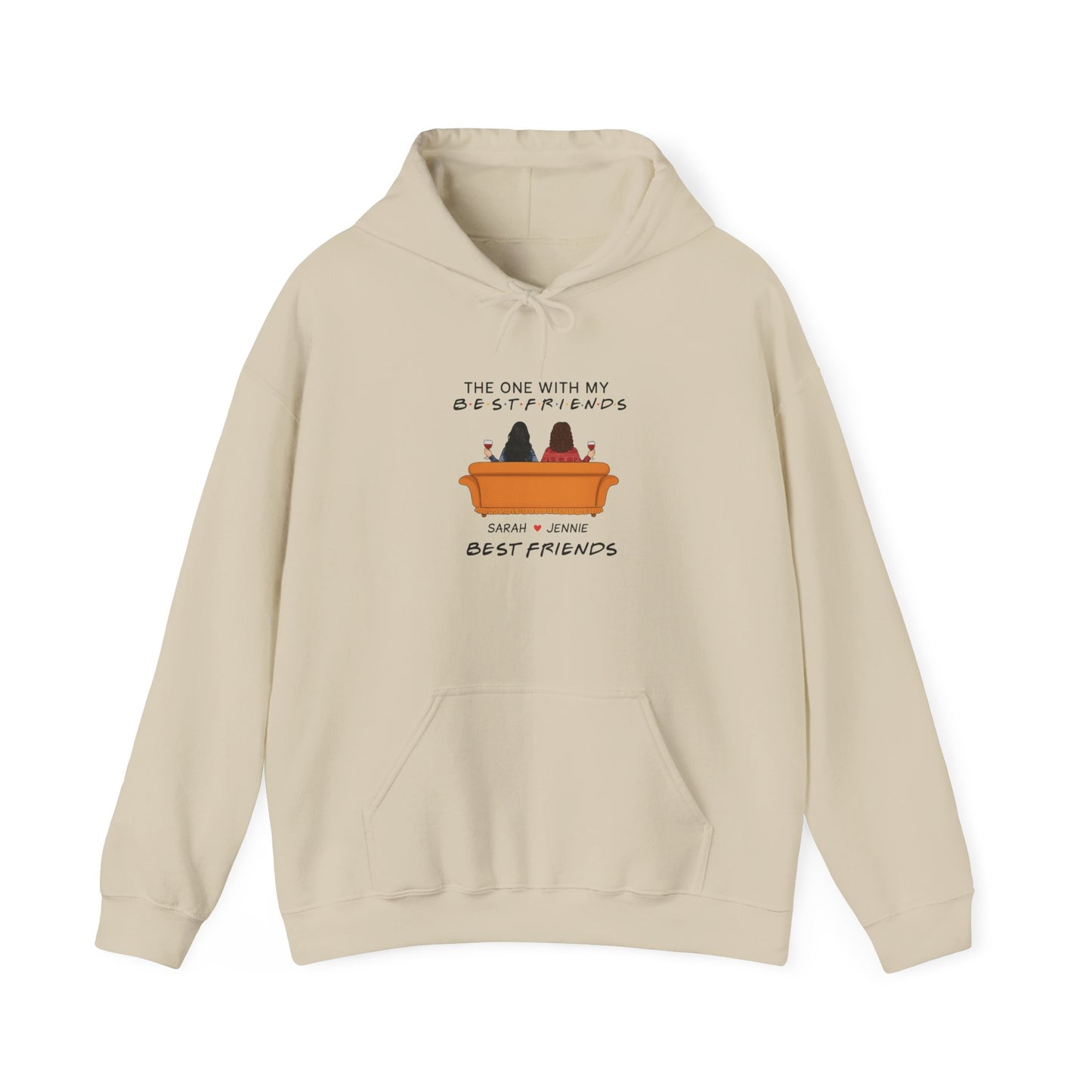 Best Friends Hooded Sweatshirt - Cozy Gift for Friends, Birthday Gift, Friendship Hoodie, Casual Wear, Relaxing Sweatshirt