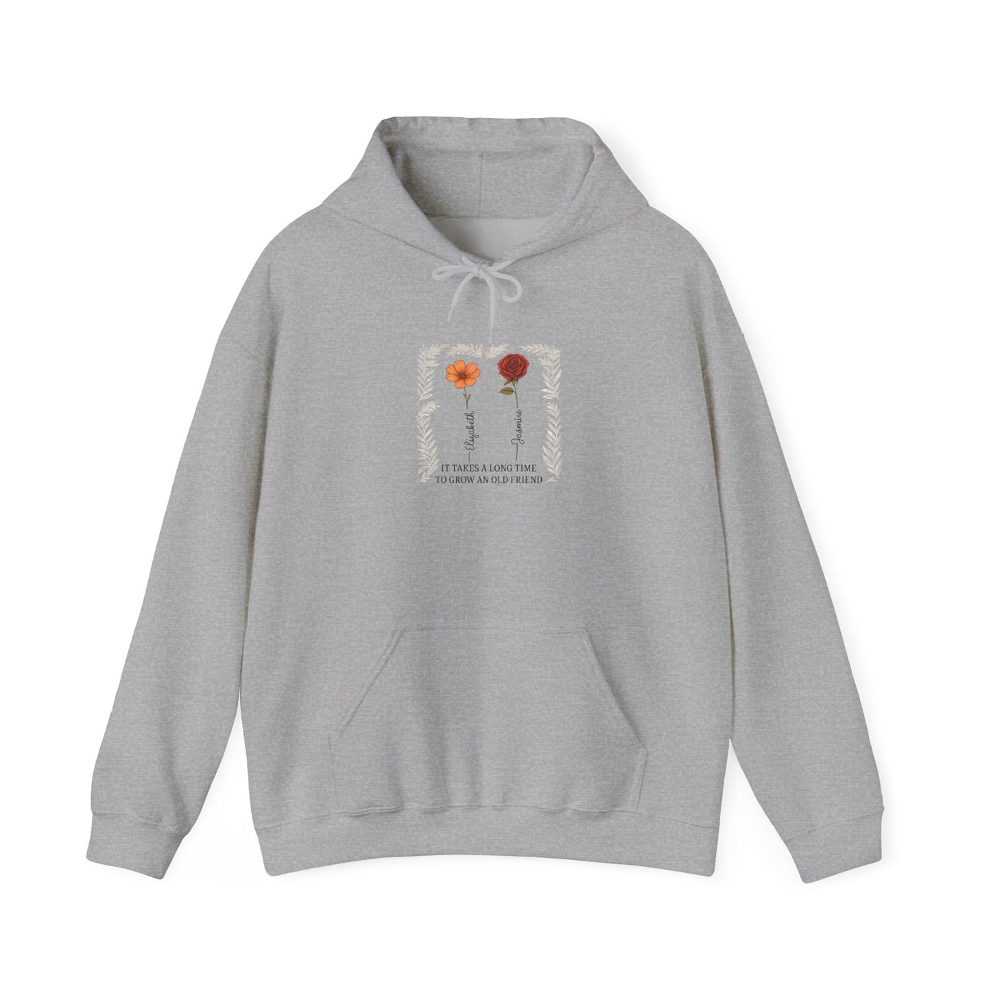 Floral Quote Hoodie - Cozy Sweatshirt, Inspirational Gift, Warm Layer, Perfect for Autumn, Fall Fashion, Casual Wear