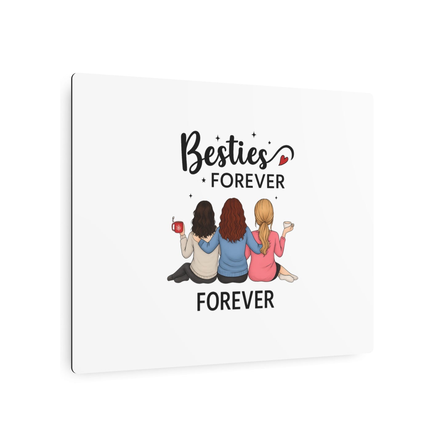 Metal Art Sign for Best Friends, Home Decor, Gift for Friends, Wall Art, Friendship Decor, Besties Forever Design