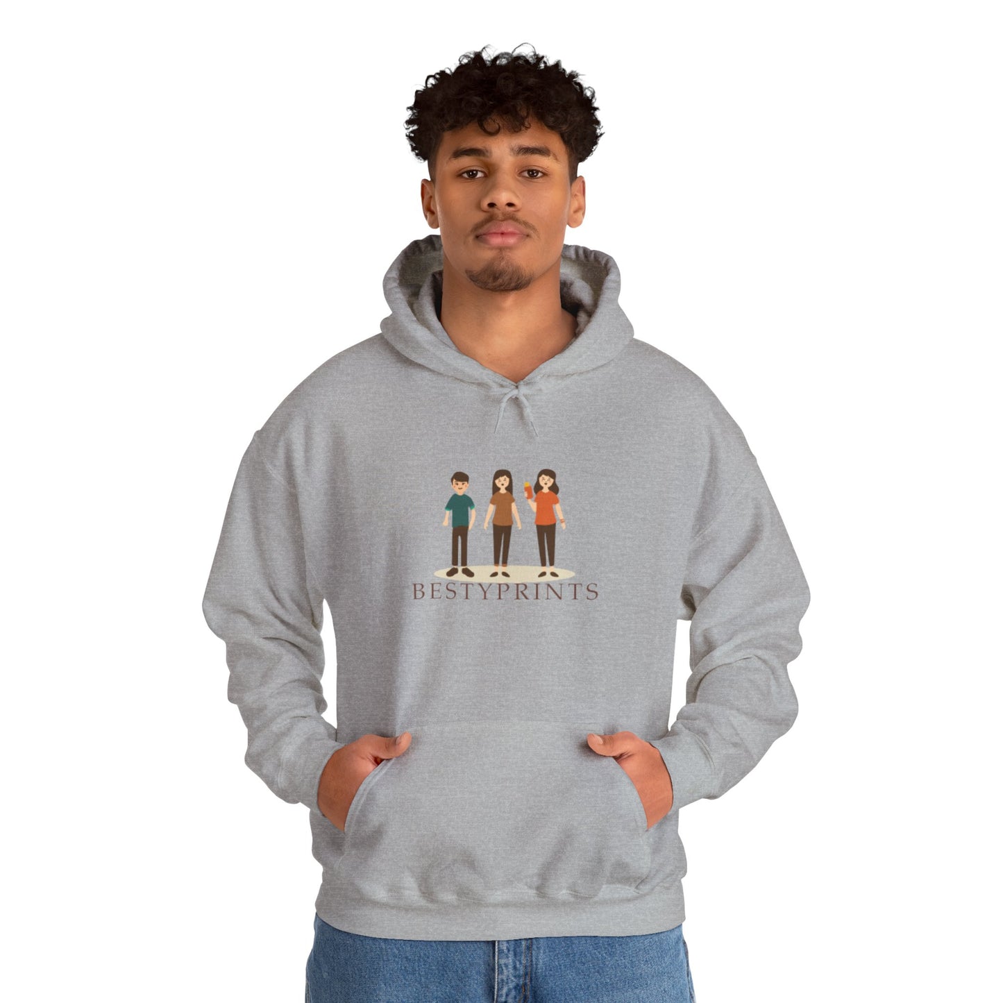 Best Friends Group Hoodie, Unisex Heavy Blend Sweatshirt, Cute Friendship Gift, Cozy Casual Wear, Ideal for Fall, Winter Celebrations