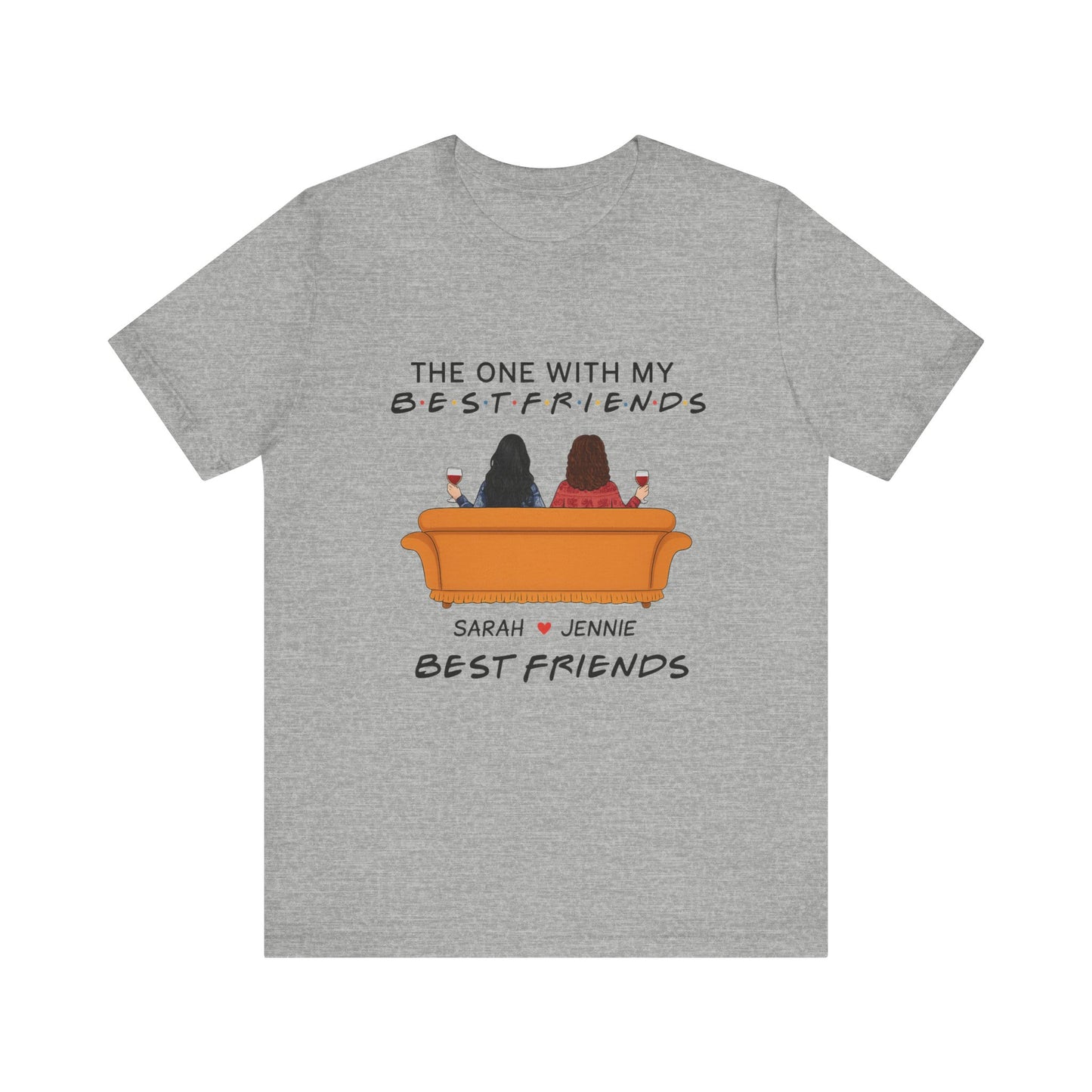 Best Friends Graphic Tee, Unisex Friendship T-Shirt, Gifts for Best Friends, Cute Casual Wear, Ideal for Birthdays, Friend Celebrations